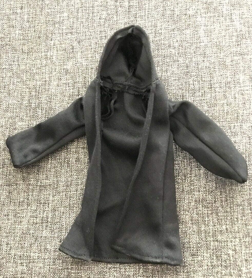 1/12 Scale Miniature Custom Handmade Black Wired Fabric Sith Cloak Robe for 6 inch Darth Maul Figure
