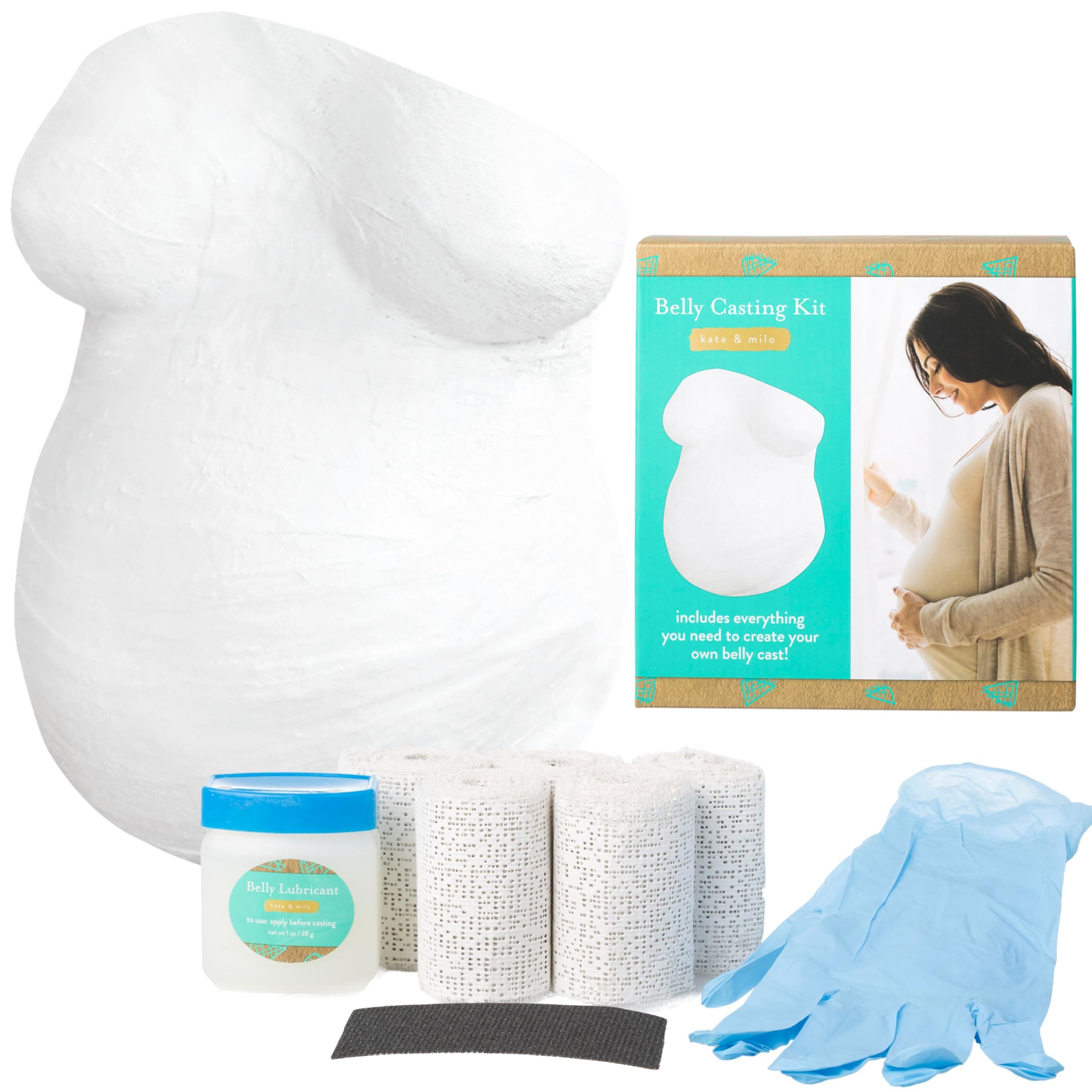 Kate & Milo Belly Casting Kit, Pregnancy Keepsake Making Kit, Gift for Expecting Moms