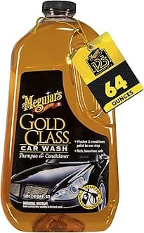 Meguiar's Gold Class Car Wash – Premium Foaming Auto Wash Soap, High Gloss Finish, Safe for Clear Coats, Deep Cleans without Removing Waxes, Car Detailing Supplies for Cars, Trucks & SUVs – 64 Oz