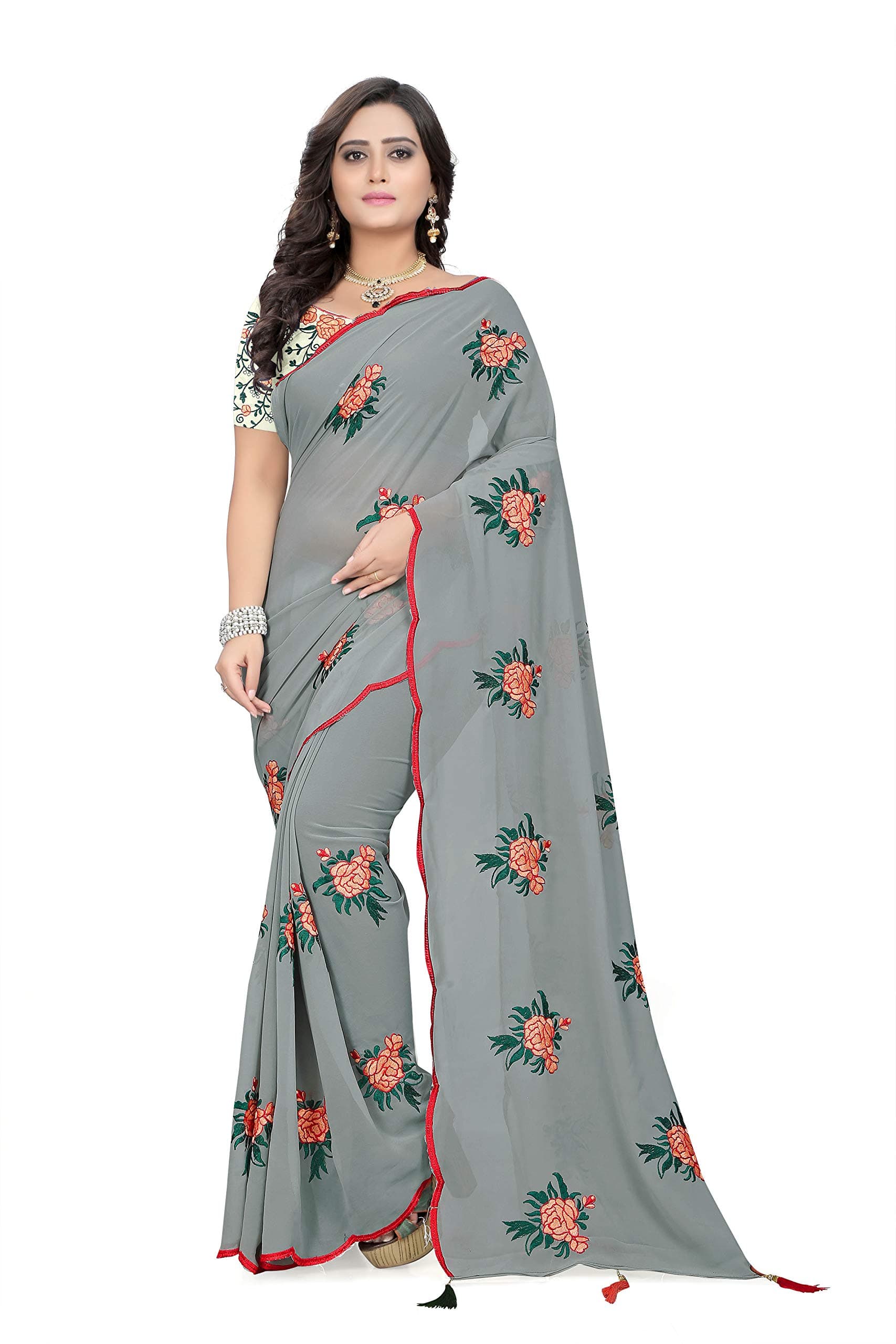RIVA ENTERPRISE Women's Georgette Saree