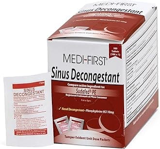 Medique Medi-First 2546 Sinus Decongestant, 100-Packets of 1