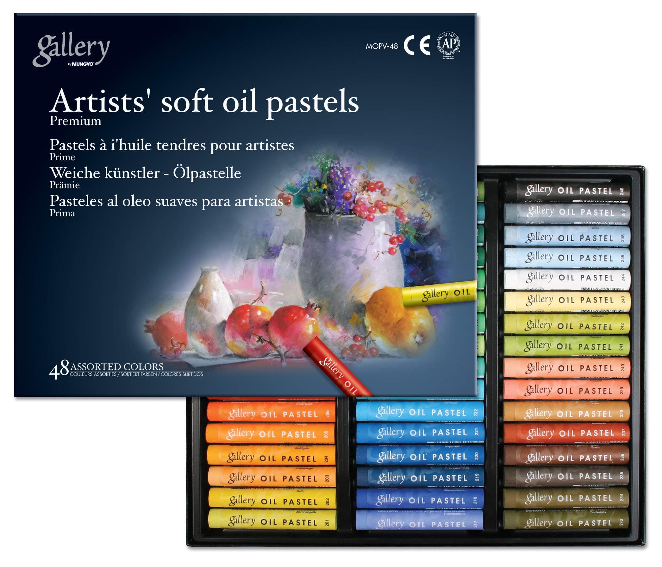 Mungyo Gallery Soft Oil Pastels (48 Pieces)|Multicolor