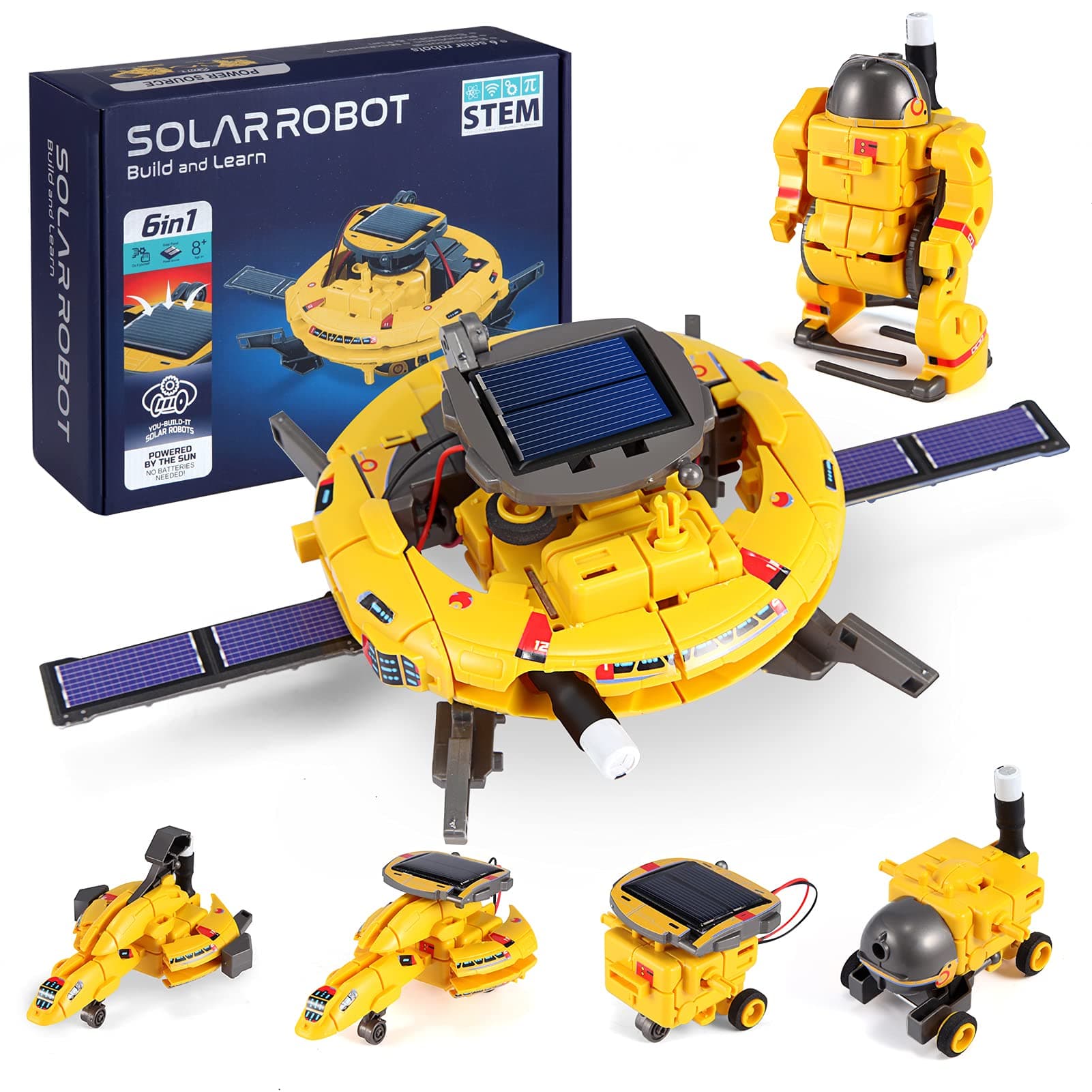 COBFDHA Stem Projects For Kids Age 8-12, Science Kits For Boys, Solar Robot Space Toys Gifts For 8-14 Year Old Teen Boys Girls, 120Pcs Building Experiments Robots For Teenage Ages 9 10 11 12.