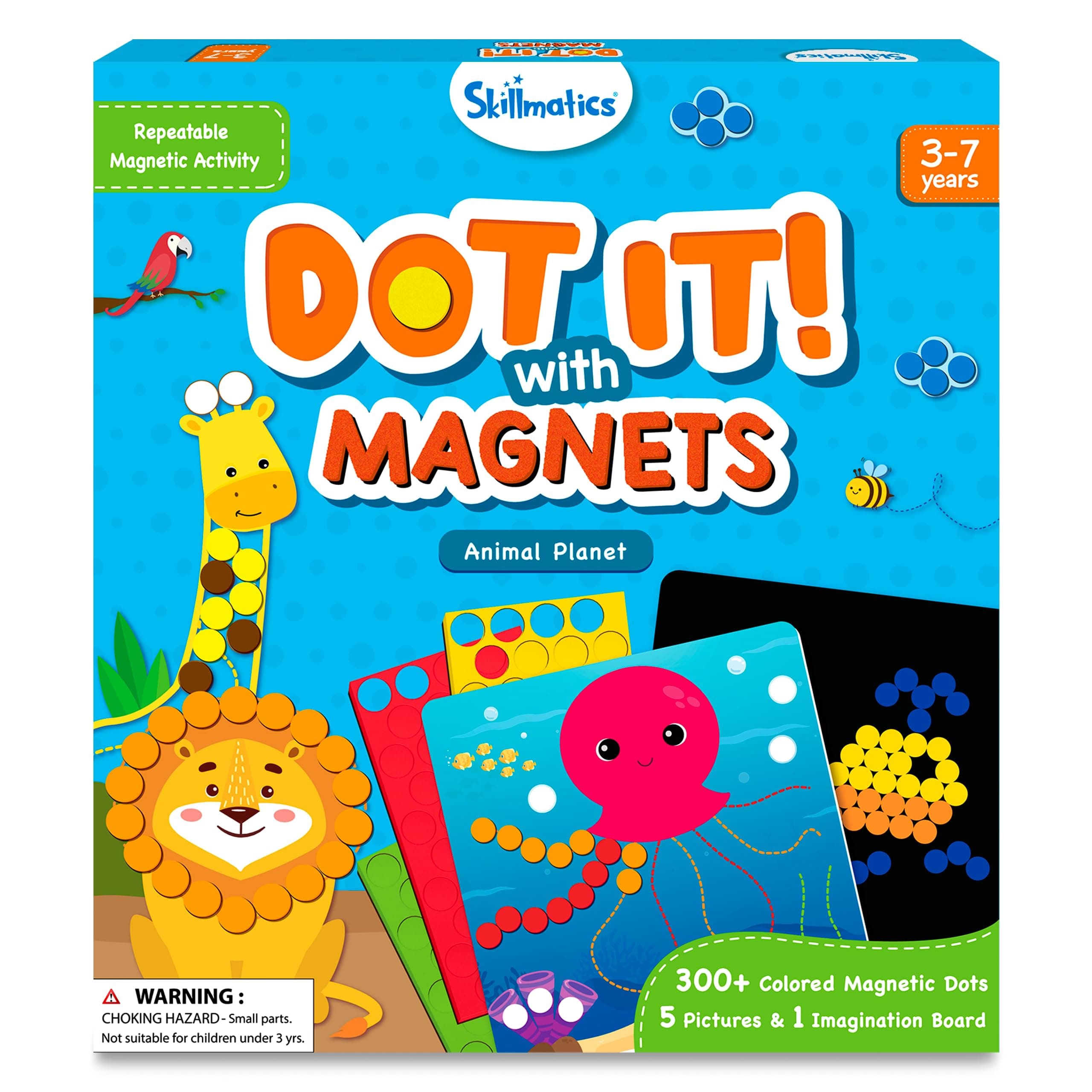 Dot It with Magnets - Animals, Repeatable Art for Kids, Mess-Free, Craft Kits, DIY Creative Activity, Gifts for Boys & Girls Ages 4, 5, 6, 7