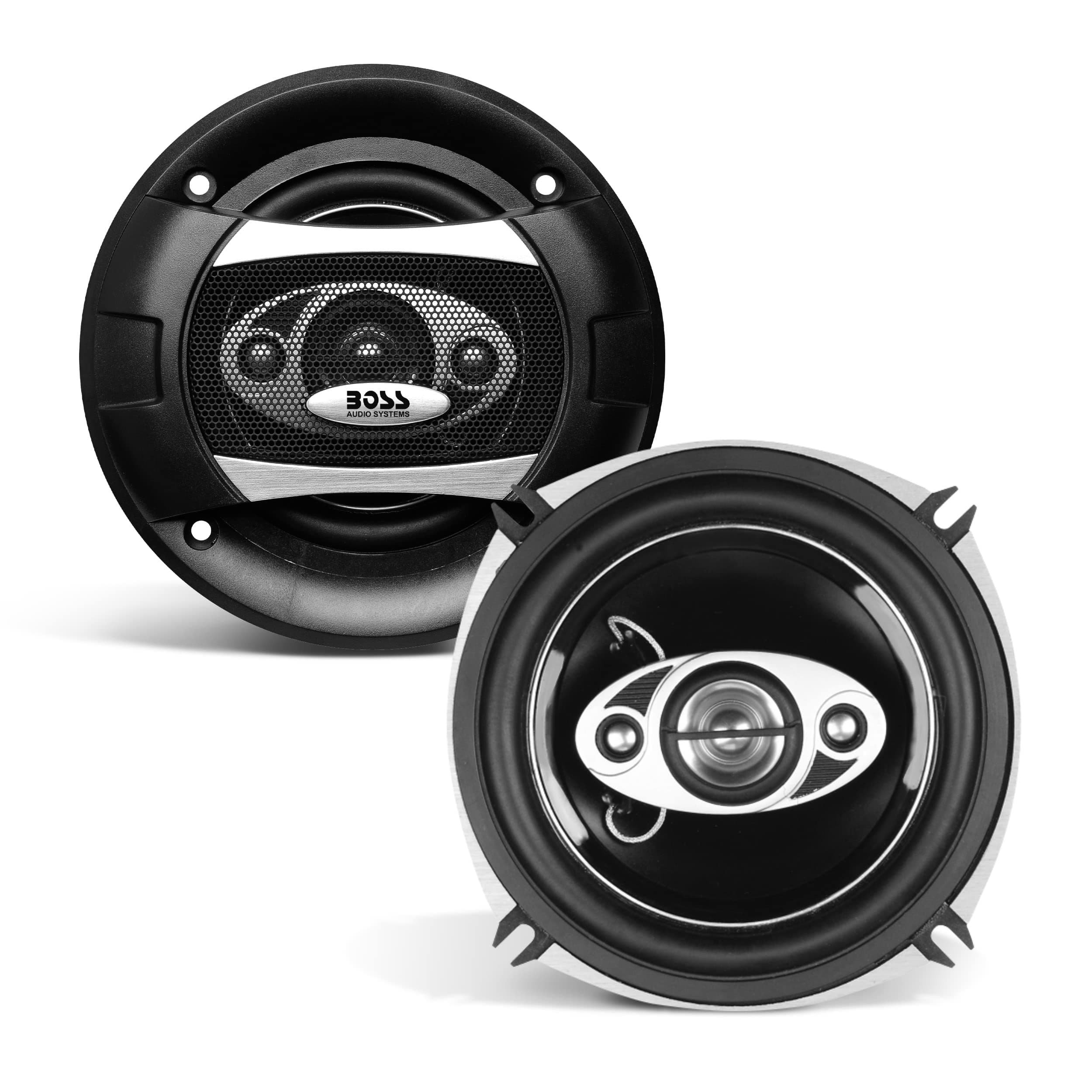 BOSS Audio Systems P55.4C Phantom Series 5.25 Inch Car Stereo Door Speakers - 300 Watts Max, 4 Way, Full Range Audio, Tweeters, Coaxial, Sold in Pairs