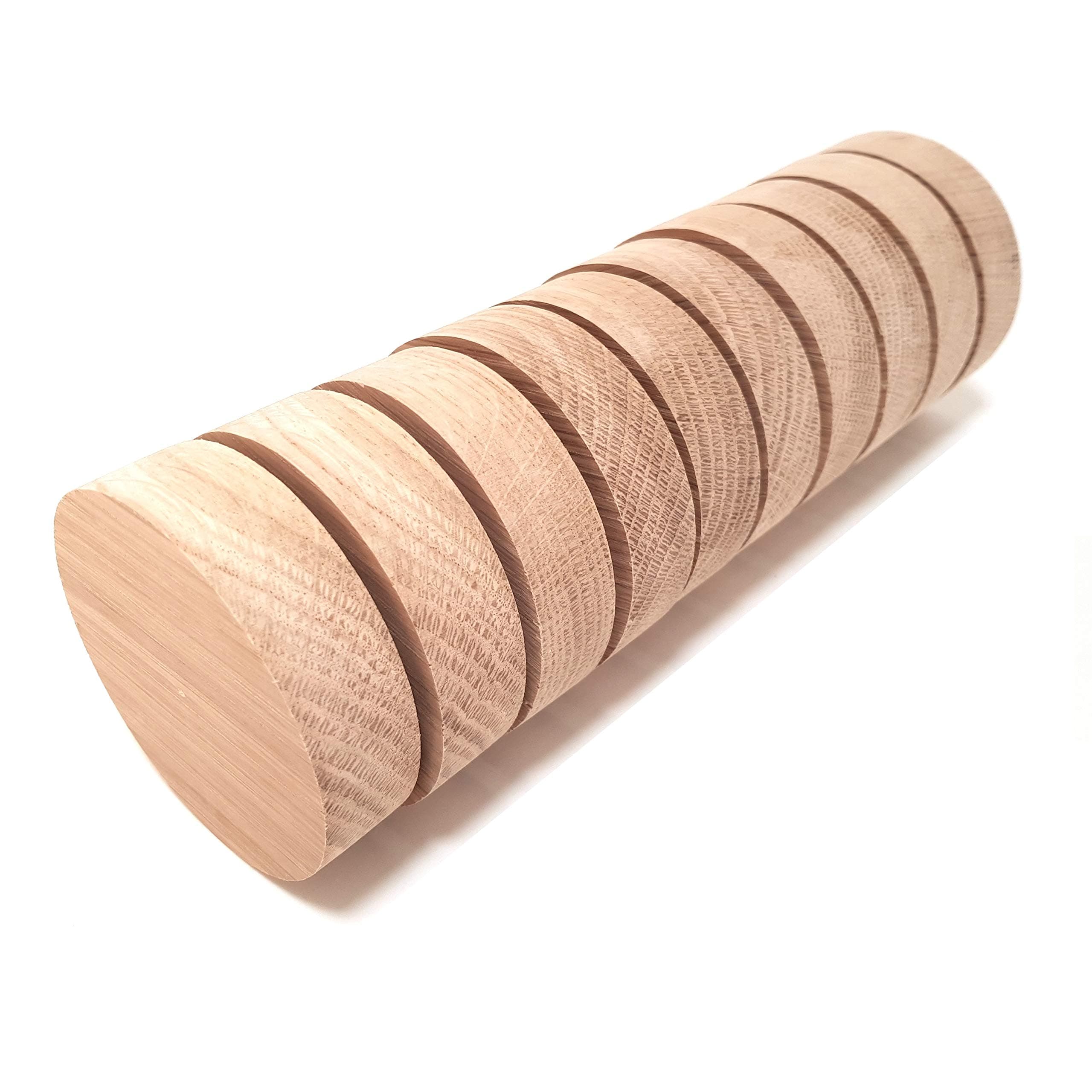 10 Circle 3" x 3/4 inch / 75 x 20 mm Wooden Blocks Bundle Set Oak Wood Natural Discs