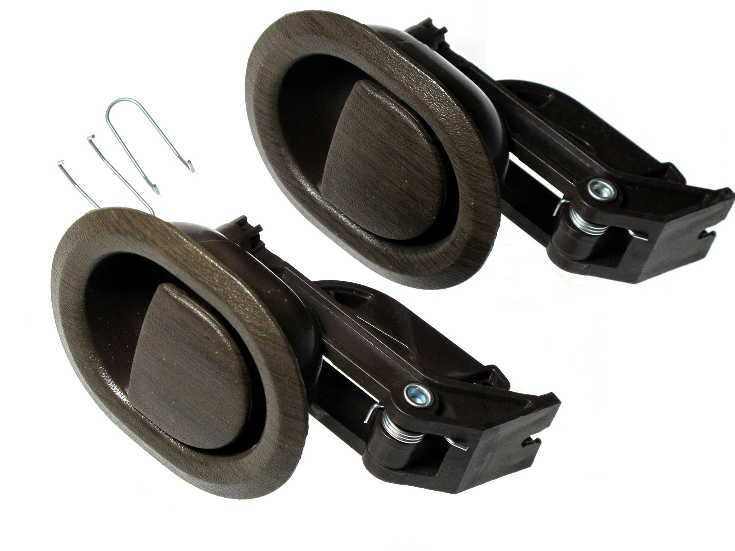 2Pcs Wood Grain Plastic Recliner Sofa Chair Release Pull Recliner Handle 3" by 3.5", Fits Ashley Lazy Boy and Most Recliner Brands Couch Sofa Chair 3mm Barrel Cables