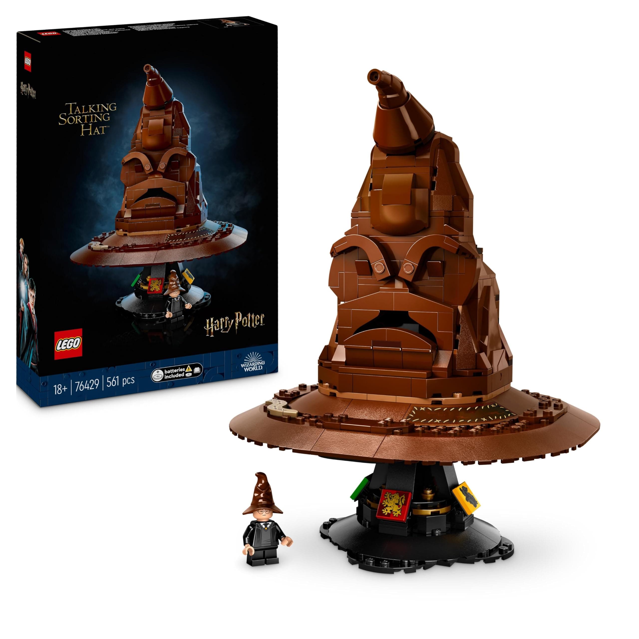 LEGO Harry Potter Talking Sorting Hat Set, Model Kit for Adults to build with 31 Randomised Sounds and a Character Minifigure, Wizarding World Gifts for Men, Women, Him or Her 76429