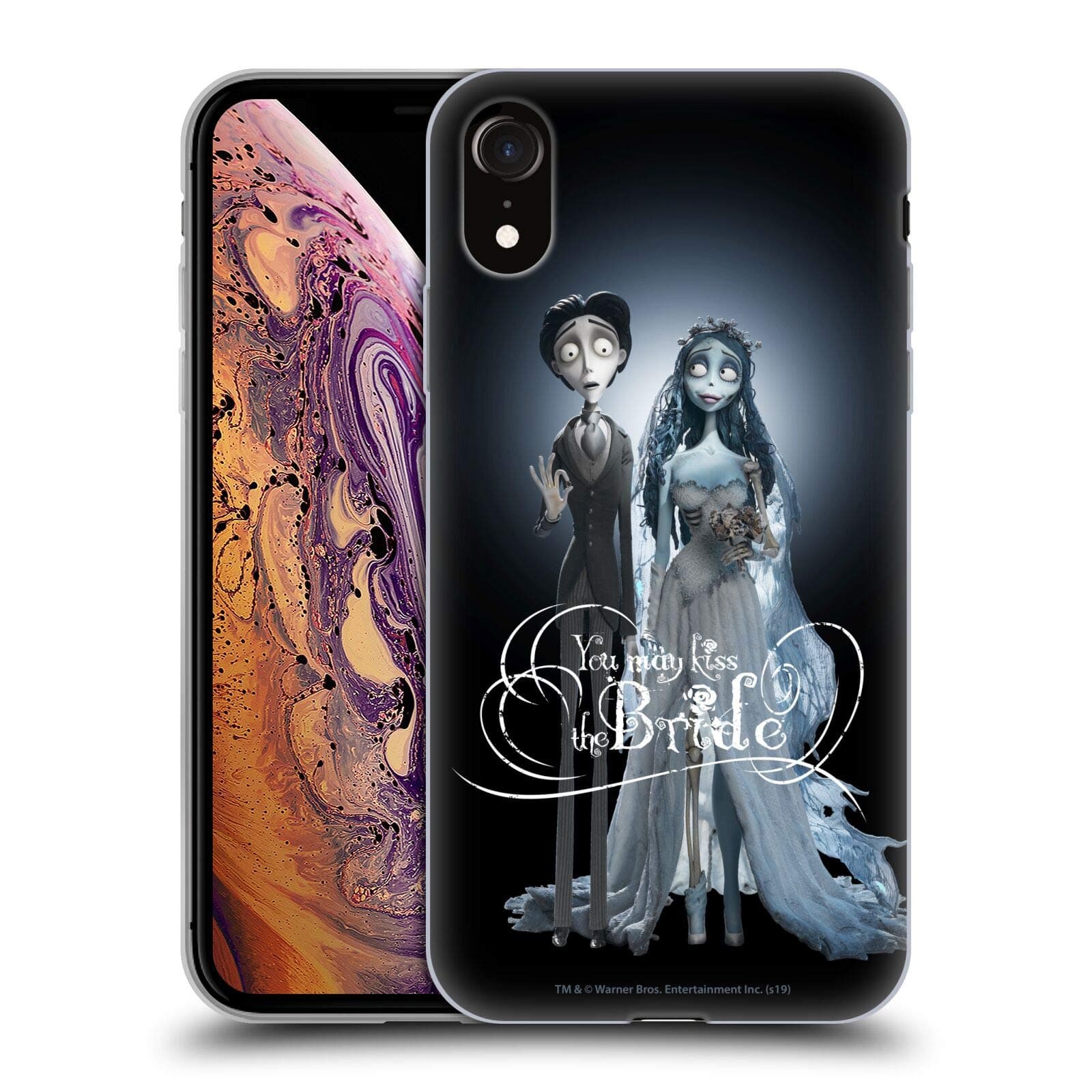 Head Case Designs Officially Licensed Corpse Bride Victor and Emily Key Art Soft Gel Case Compatible with Apple iPhone XR