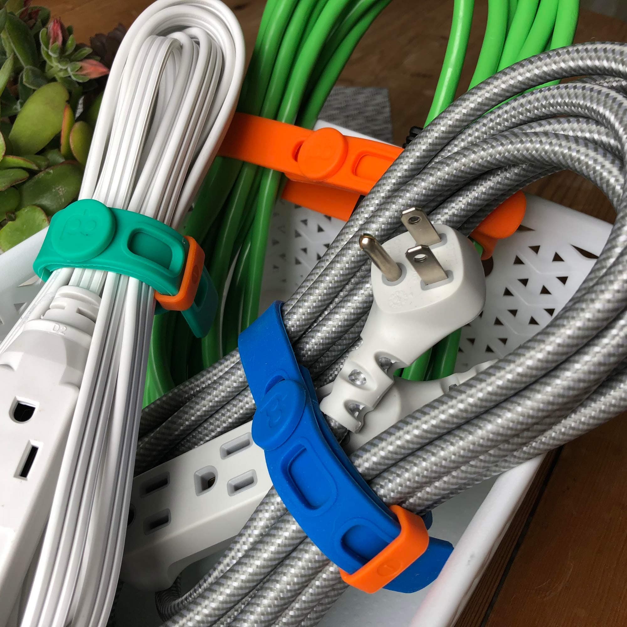 3-Pack Mix | Multi-use Adjustable Storage Straps To Organize |100% Silicone | 3 Bands - 1 ea: 9", 12", 15" | Band and Loop Organizer for Cords & Cables, Travel, Home Goods, Tools, and More!