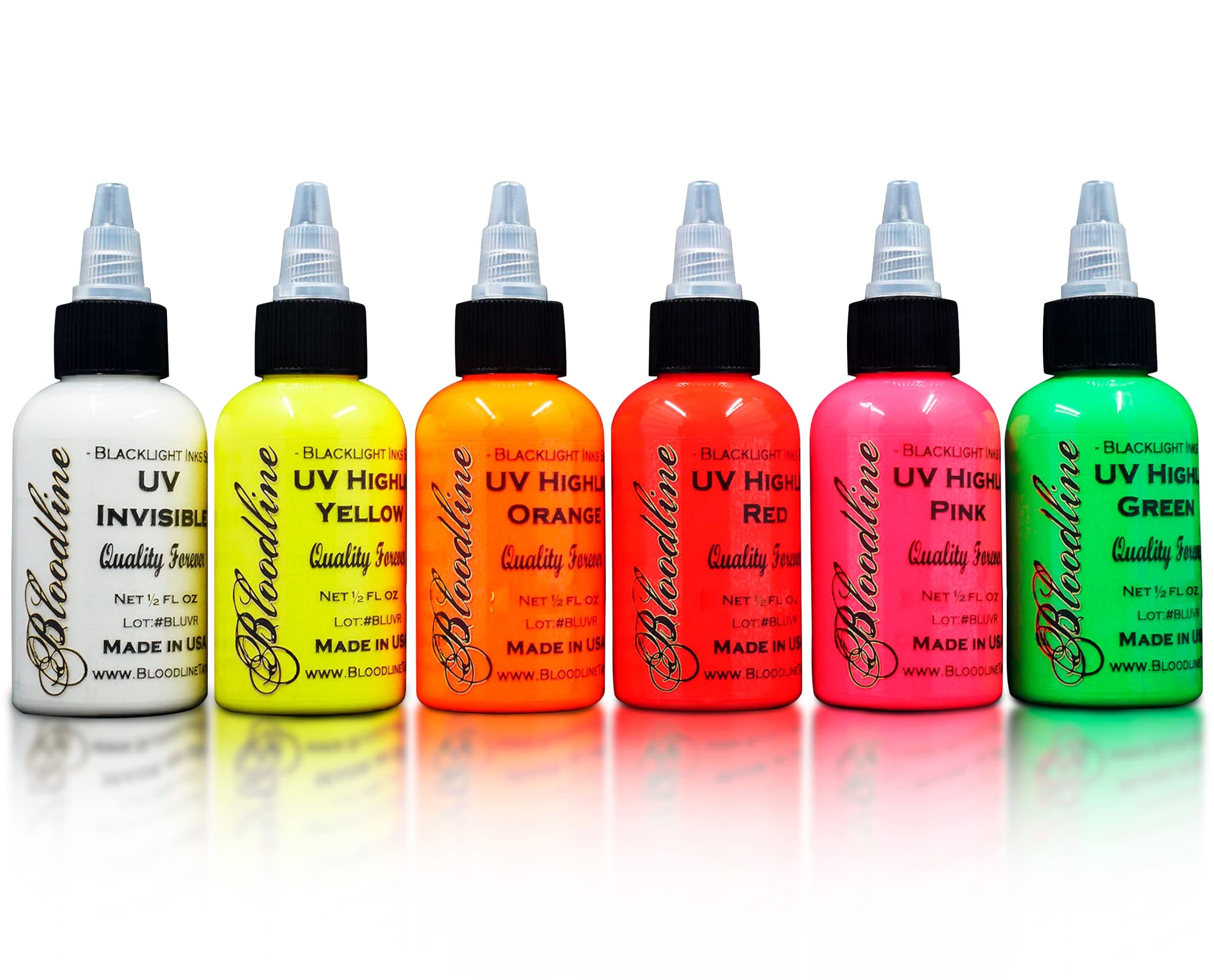 Ink Blacklight UV 6 Color Set