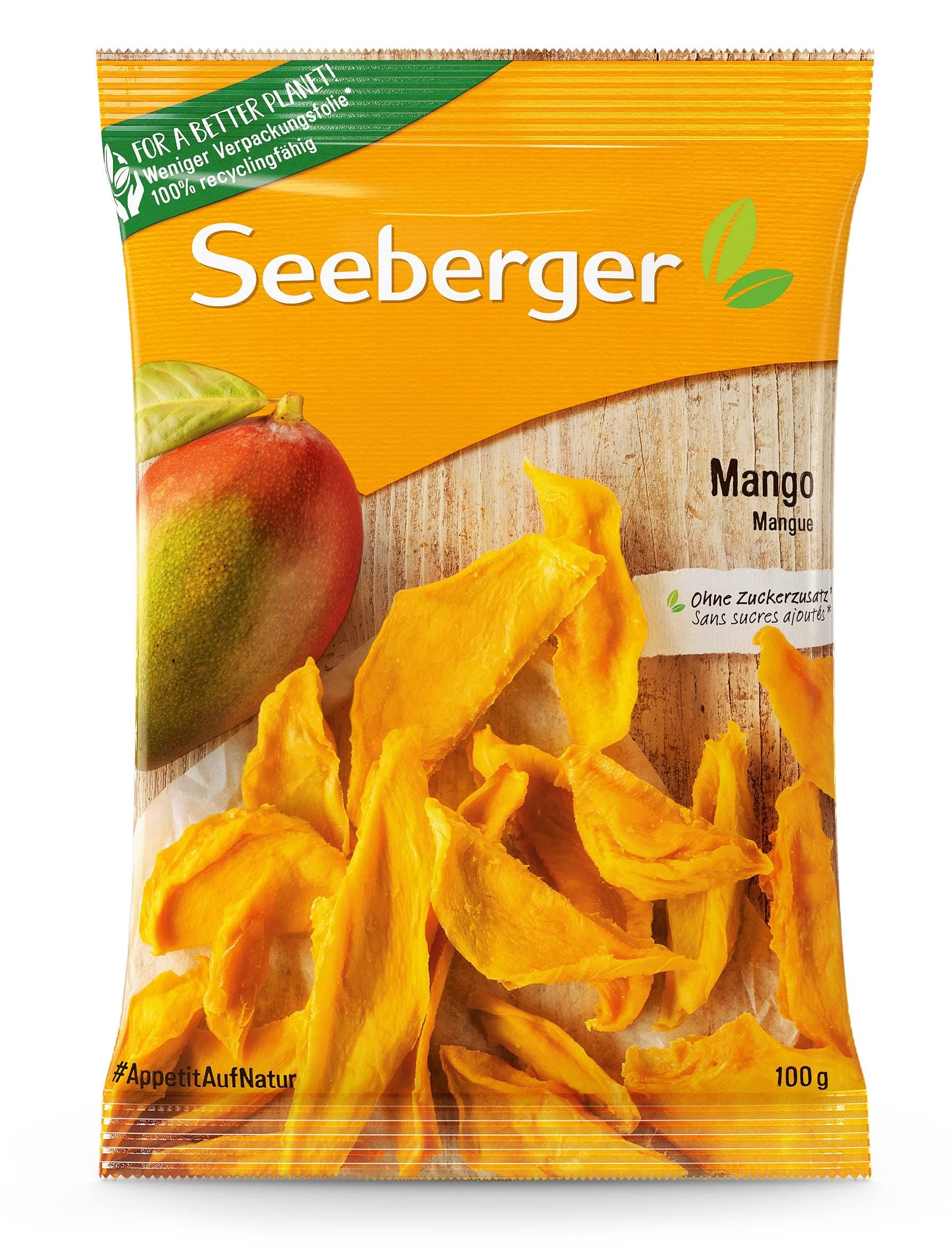 Seeberger Dried Mango Strips 100-gram Pack