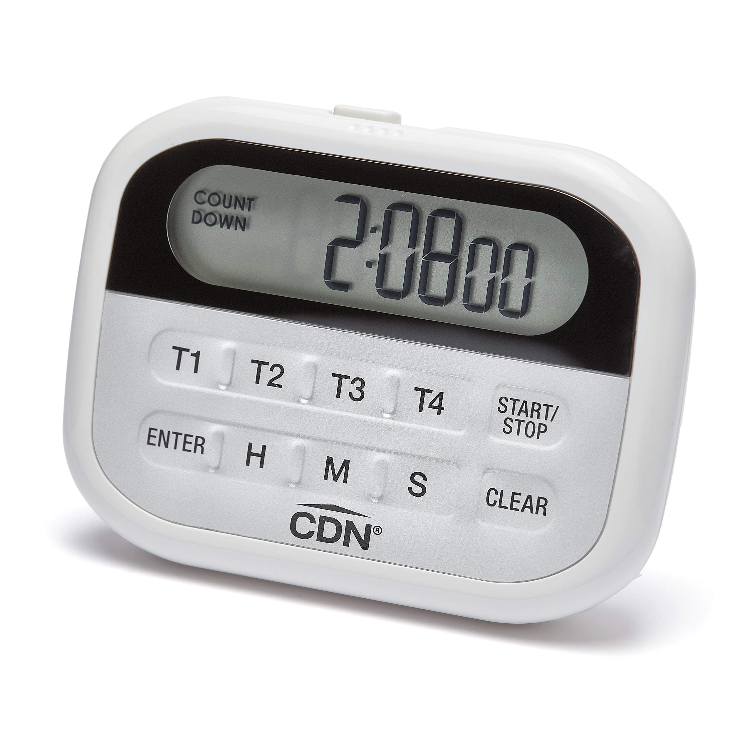 PT2 4-Event Timer & Clock Digital, White