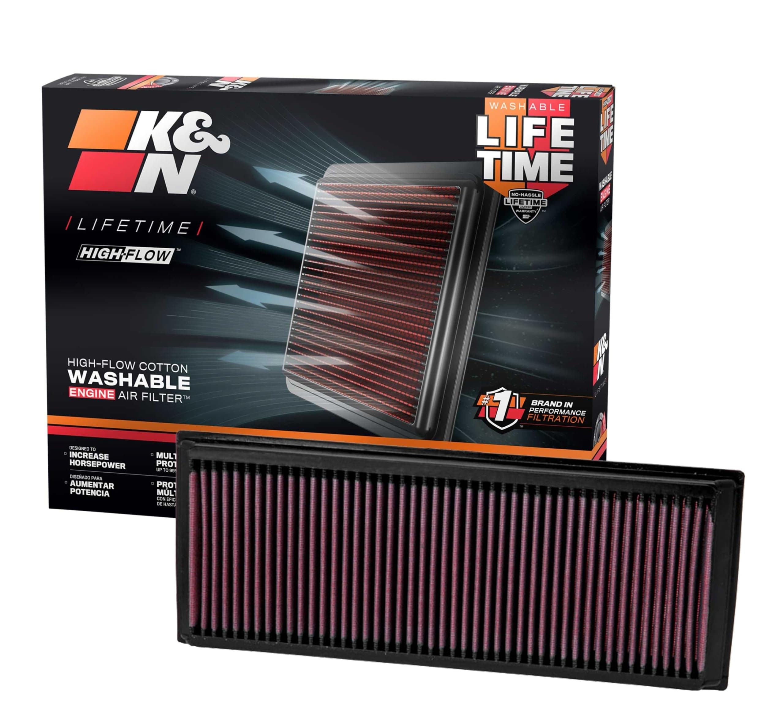 K&N Engine Air Filter: High Performance, Washable Replacement Filter: Compatible 1998-2015 Mercedes Benz (G550, R500, S400 Hybrid, C300, G500, GL 450, GL 500, GL 550, and more select models), 33-2181