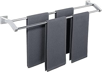 Alise Bath Double Towel Bars Towel Racks for Bathroom Lavatory,Wall Mount Towel Holder Heavy Duty SUS304 Stainless Steel Towel Hanger Towel Rail,Polished Chrome,32 Inch
