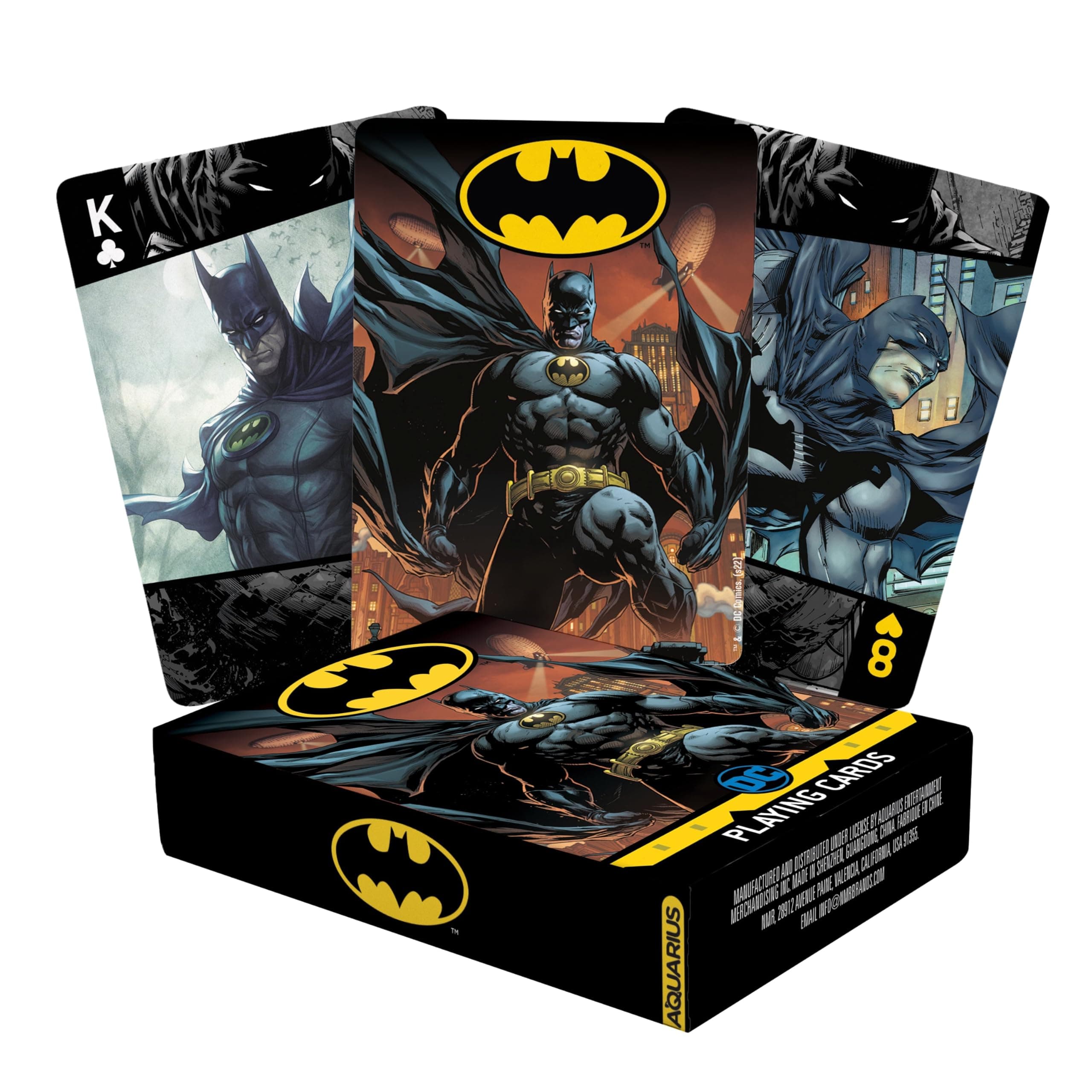 AQUARIUS DC Comics Batman Playing Cards – Batman Themed Deck of Cards for Your Favorite Card Games - Officially Licensed DC Comics Batman Merchandise & Collectibles