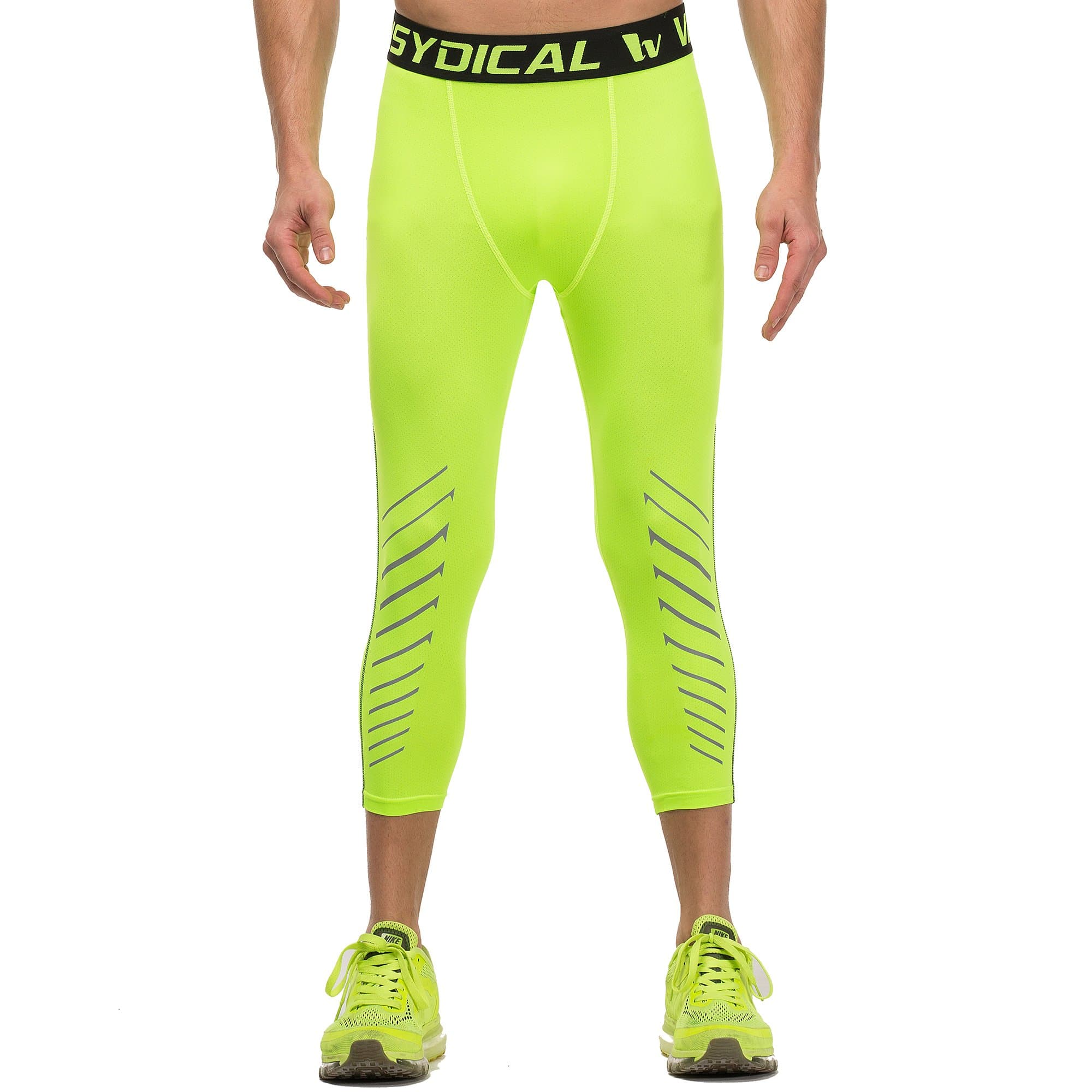 Willarde Men's Compression Capri Leggings Workout Running 3/4 Pants