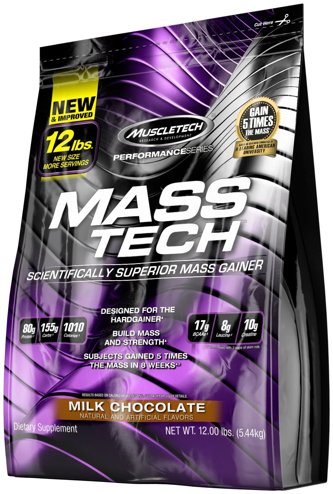 MuscleTech Performance Series Mass Tech, Milk Chocolate, 12 Pound