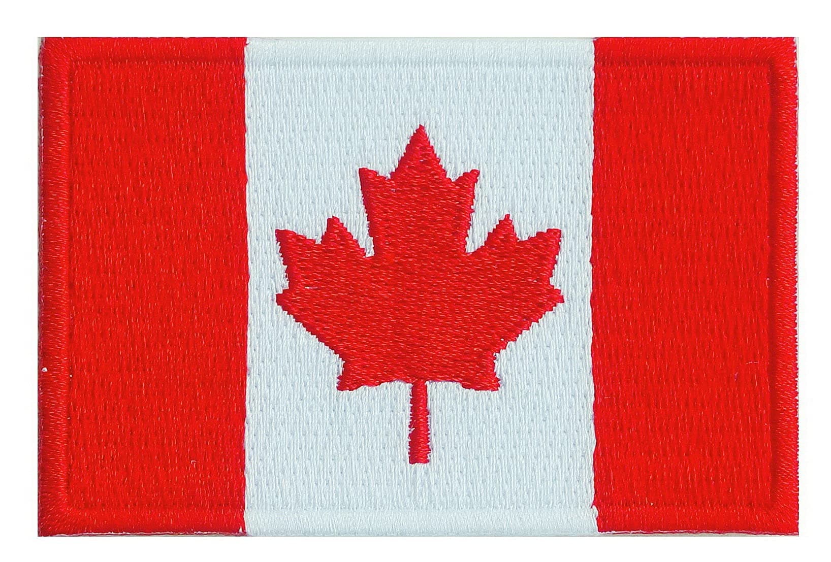 Canada Flag Embroidered Iron On Patch Applique Canadian Maple Leaf National Emblem Backpack Jacket Costume Uniform