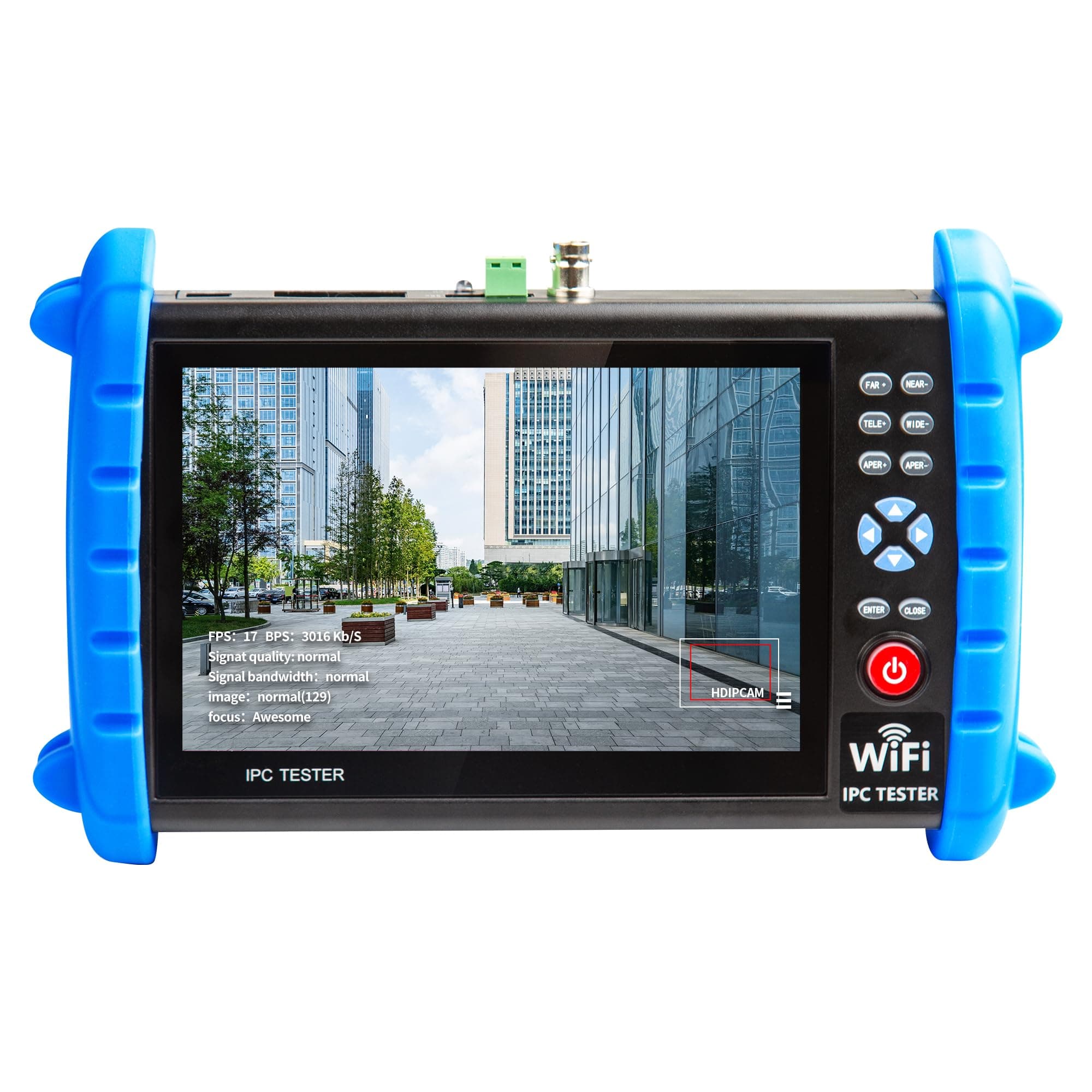 CCTV Camera Tester 7" IPS Touch Screen 6K 12mp IP Camera Tester CVBS Analog Camera Built-in WiFi with IP Discovery/POE/RJ45 Cable TDR Test/PTZ Control/HDMI Output/IPC Tester/Network Tool