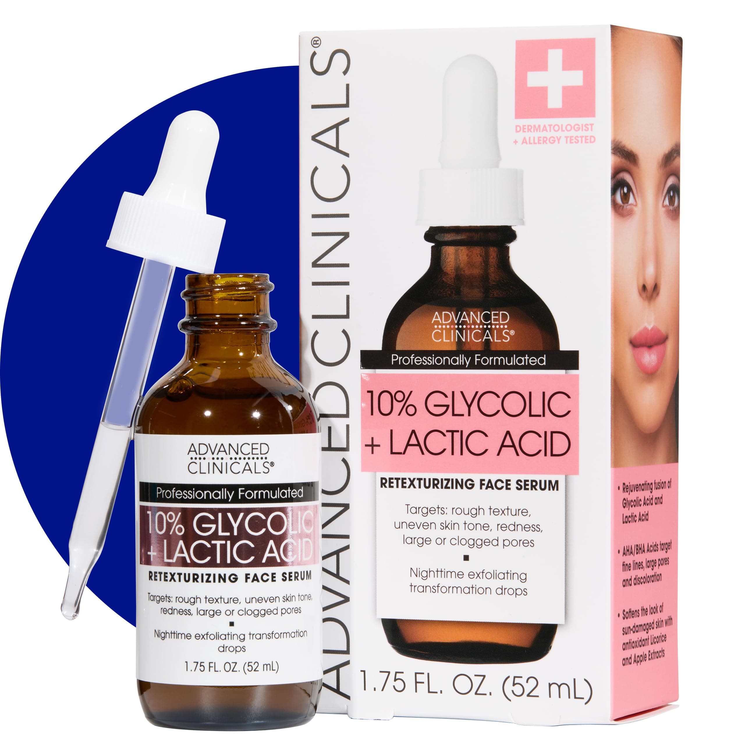 Advanced Clinicals, 10% Glycolic Serum, 1.75 fl oz (52 ml)