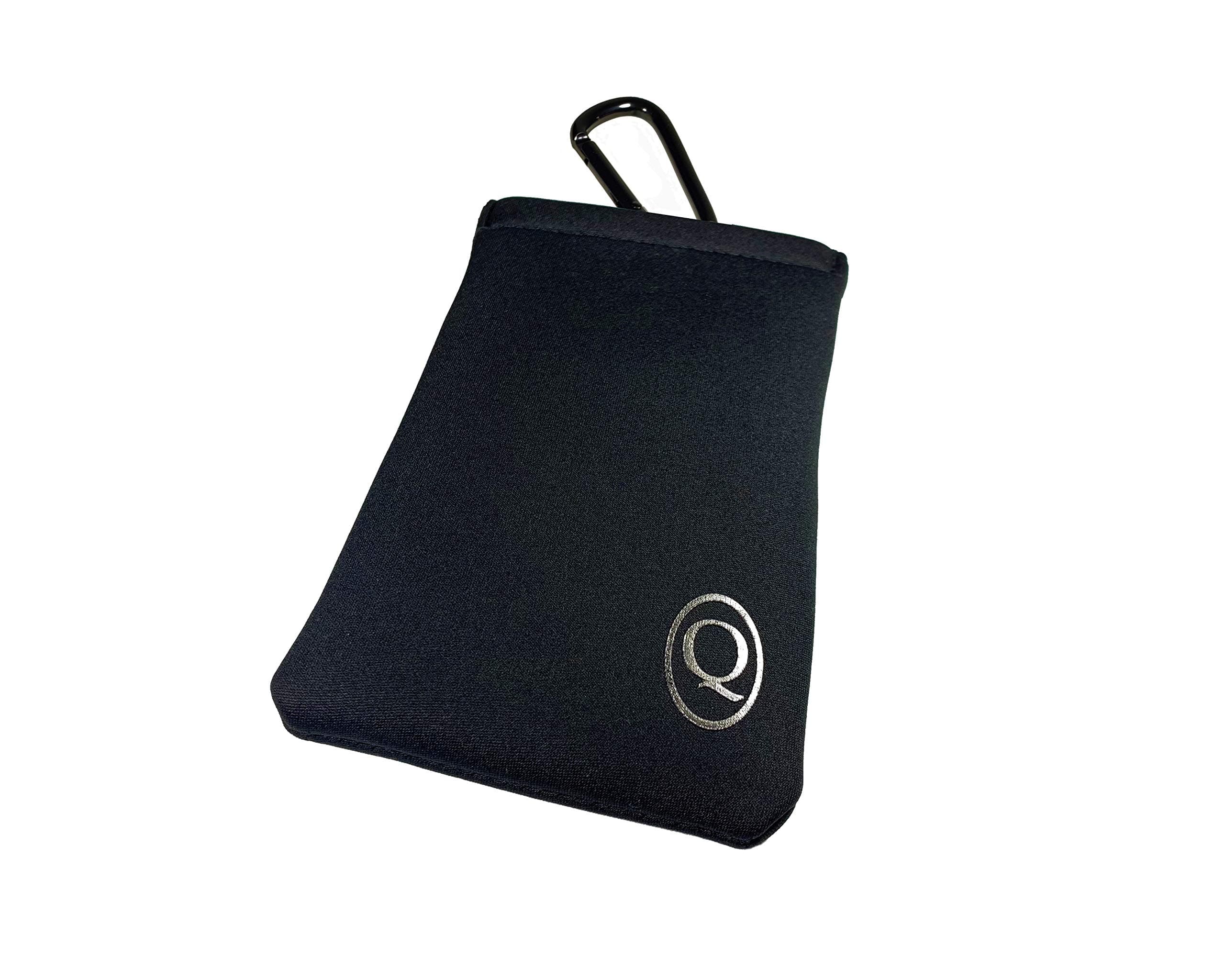 Neoprene Self Closing Sunglasses Pouch Case Fits iphone Squeeze Top Soft Case Carabiner Belt