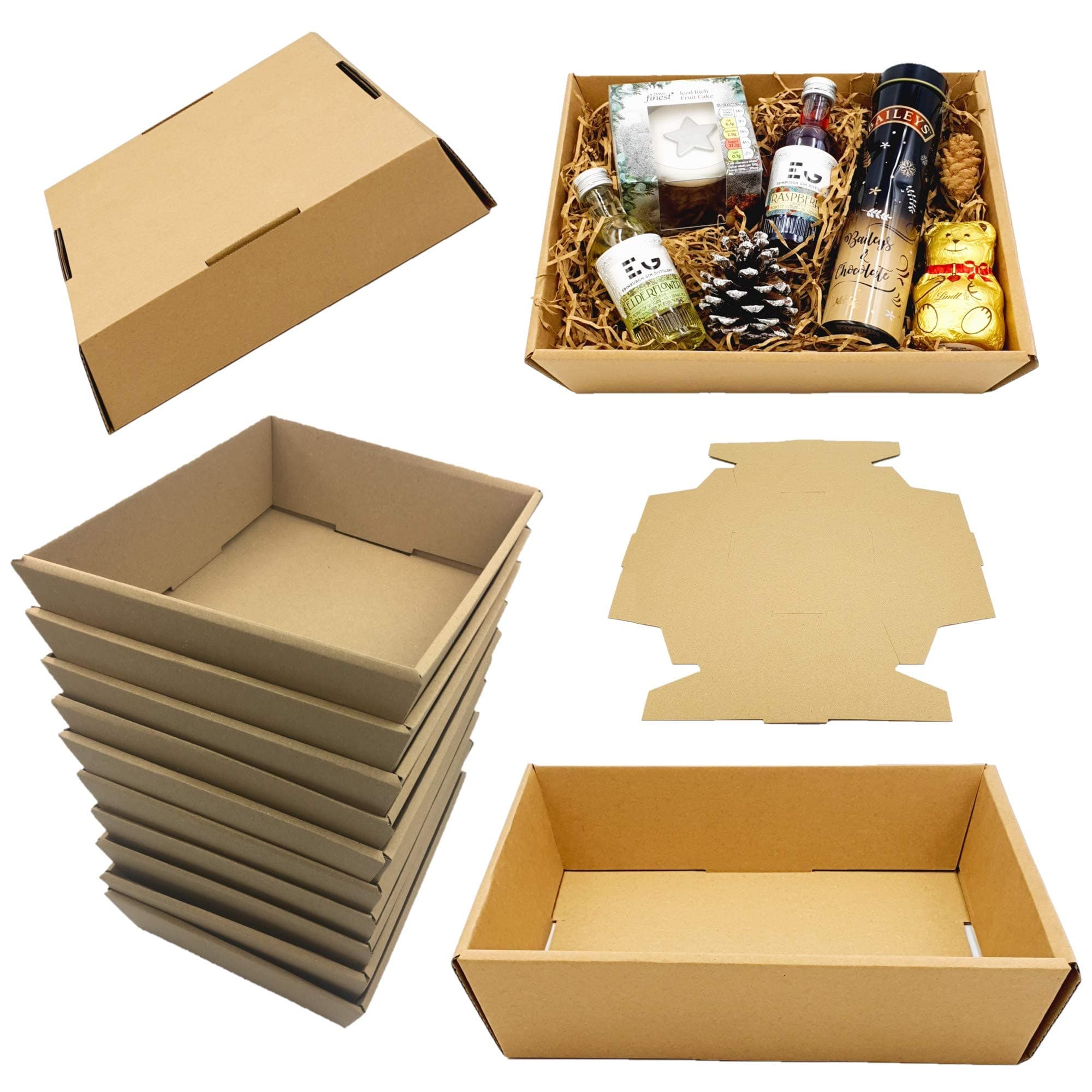 Self-Assembly Cardboard Hamper Tray, Pack of 10