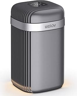 WELOV Air Purifiers for Bedroom: H13 True HEPA Air Purifiers for Pets Allergens Removal to 0.1 Microns, 23db Quiet, Night Light, Air Cleaner Odor Eliminator for Pet Hair Pollen Smoke Dust, Ozone Free