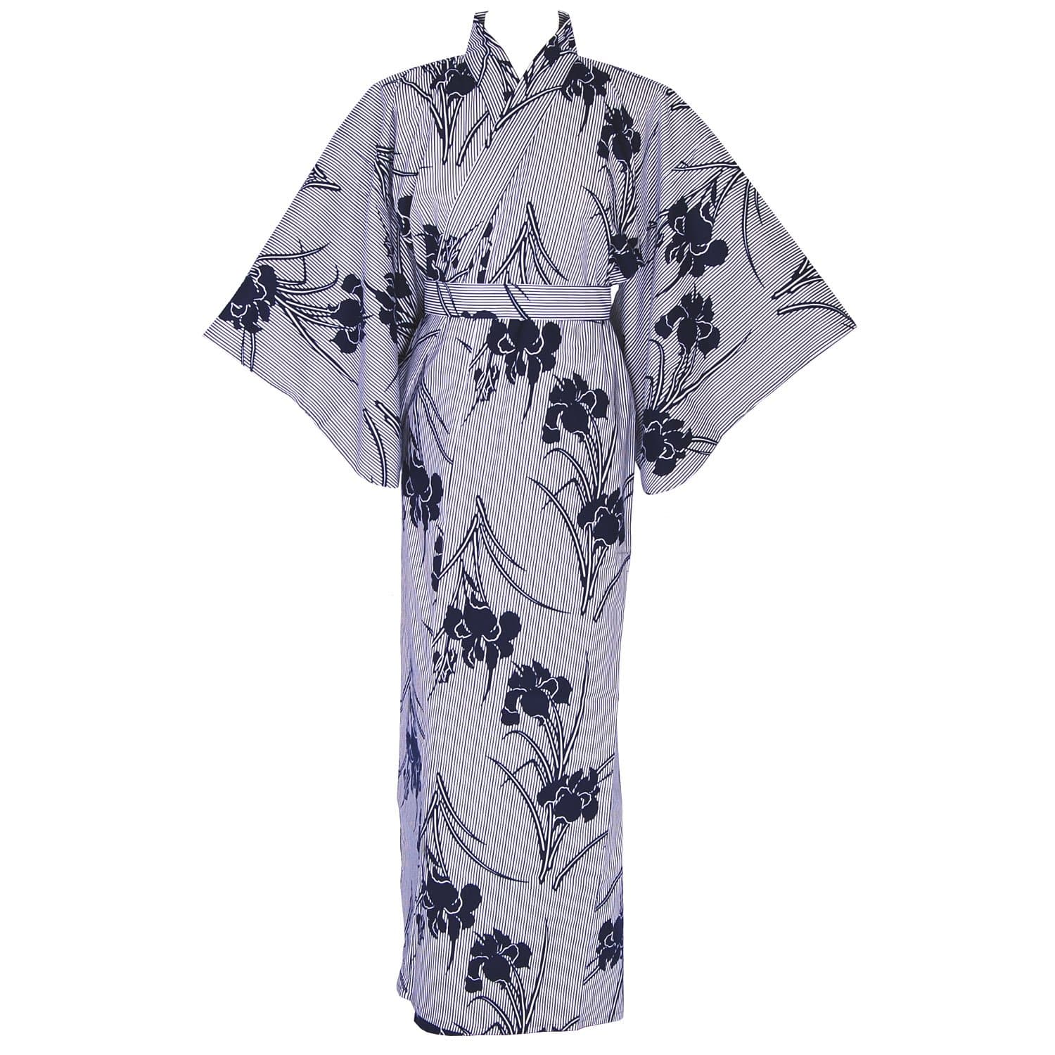 Japanya Iris Yukata- M (56") White