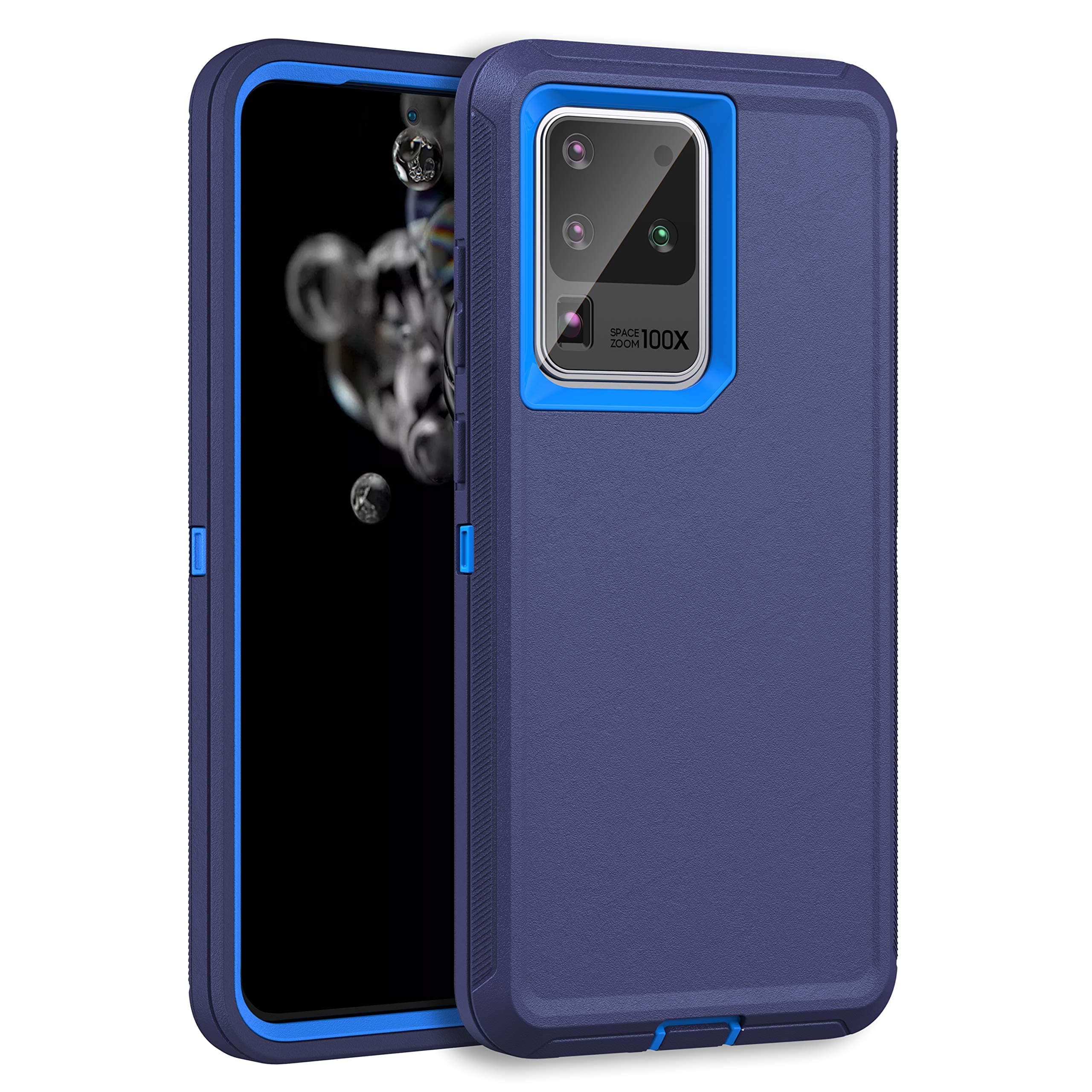 MXX Compatible with Samsung Galaxy S20 Ultra Case, 3-Layer Super Protective Full Heavy Duty Tough Rugged Bumper Cover, Shock & Dust Proof, Made for Galaxy s20 Ultra Phone Case 5G (Blue)