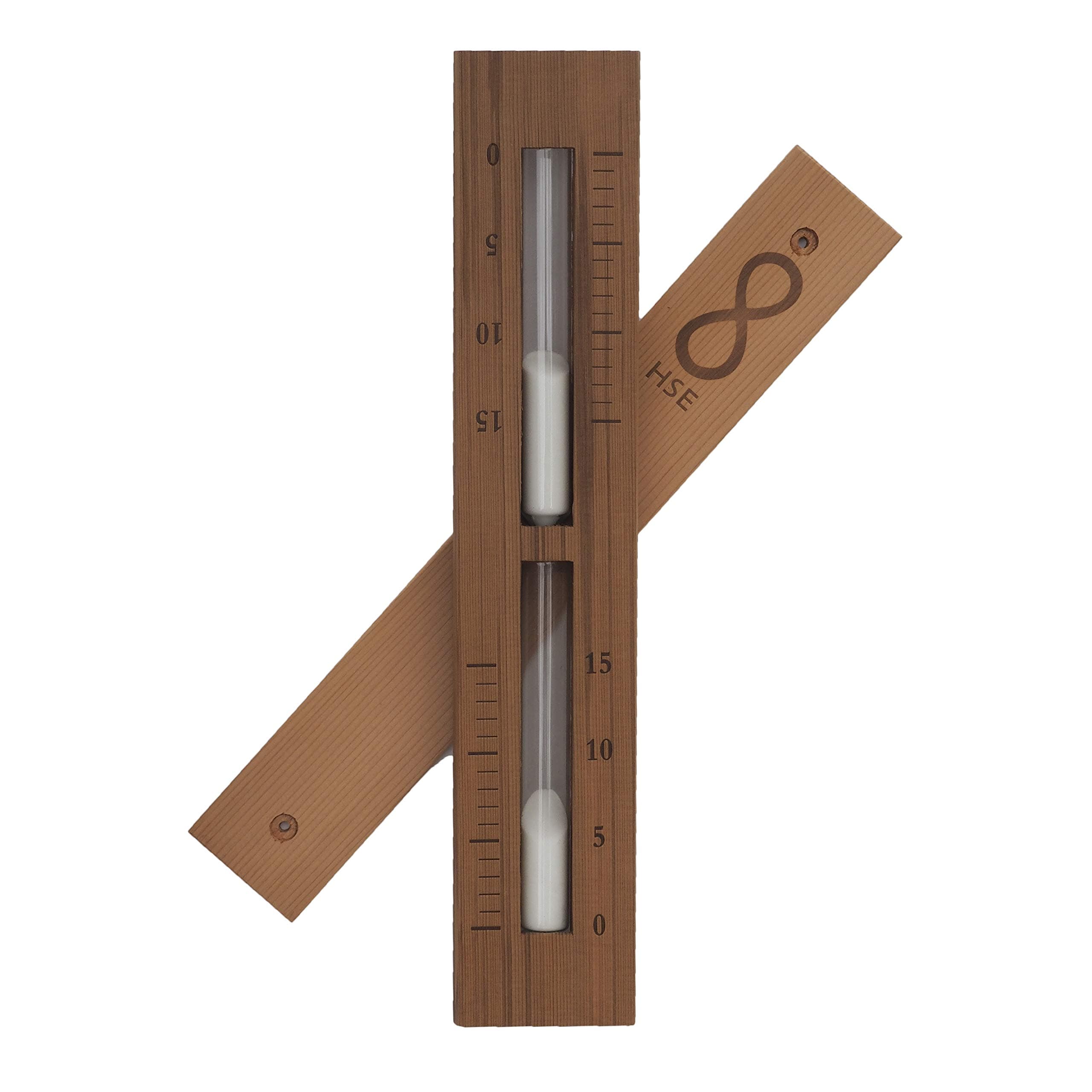 Home Sauna Experience HSE Cedar Box Sand Timer (15 Minutes, White)