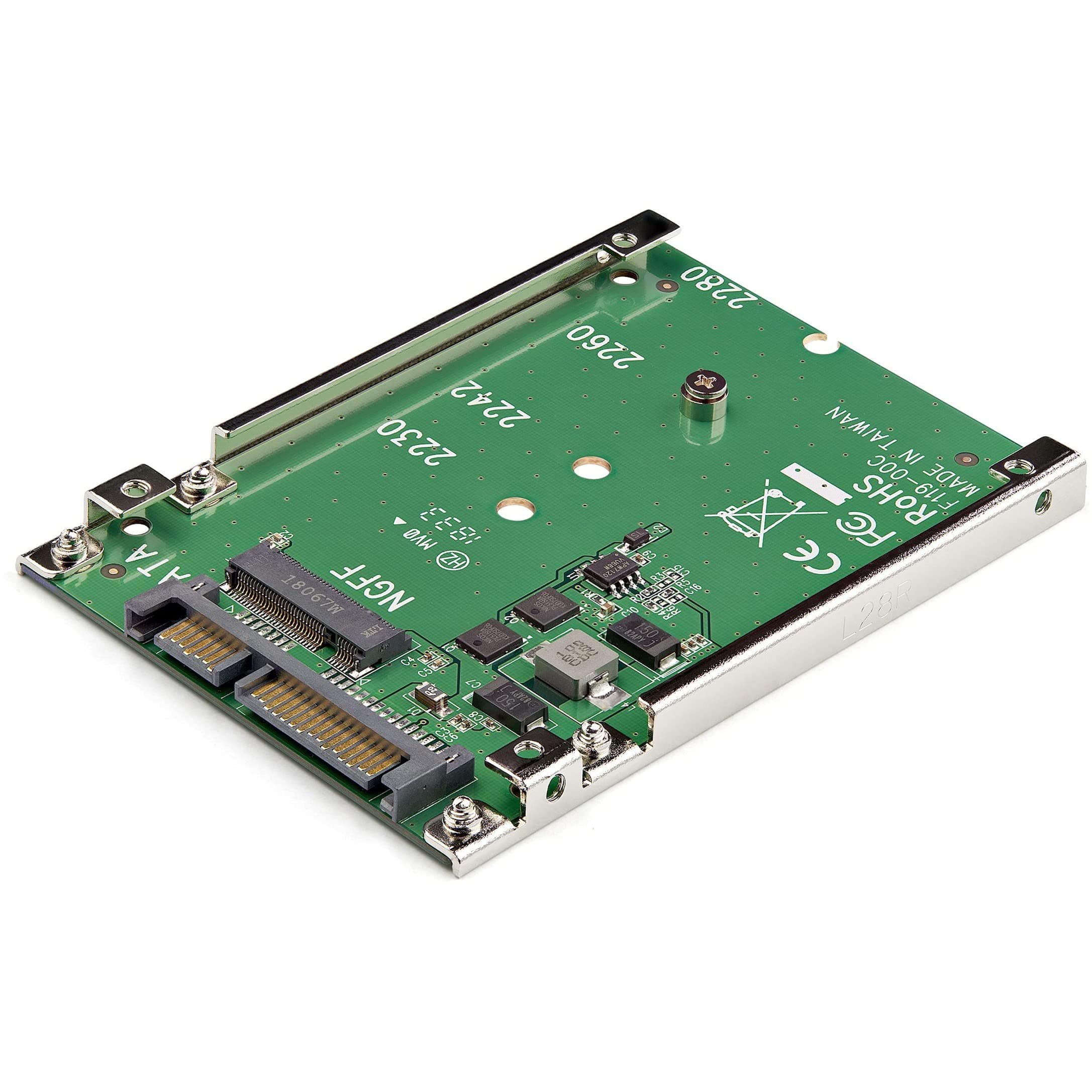 StarTech.com M.2 SATA SSD to 2.5 inch SATA Adapter [NOT NVMe], Open-Frame Bracket, 7mm High, M2 Hard Drive Adapter - TAA