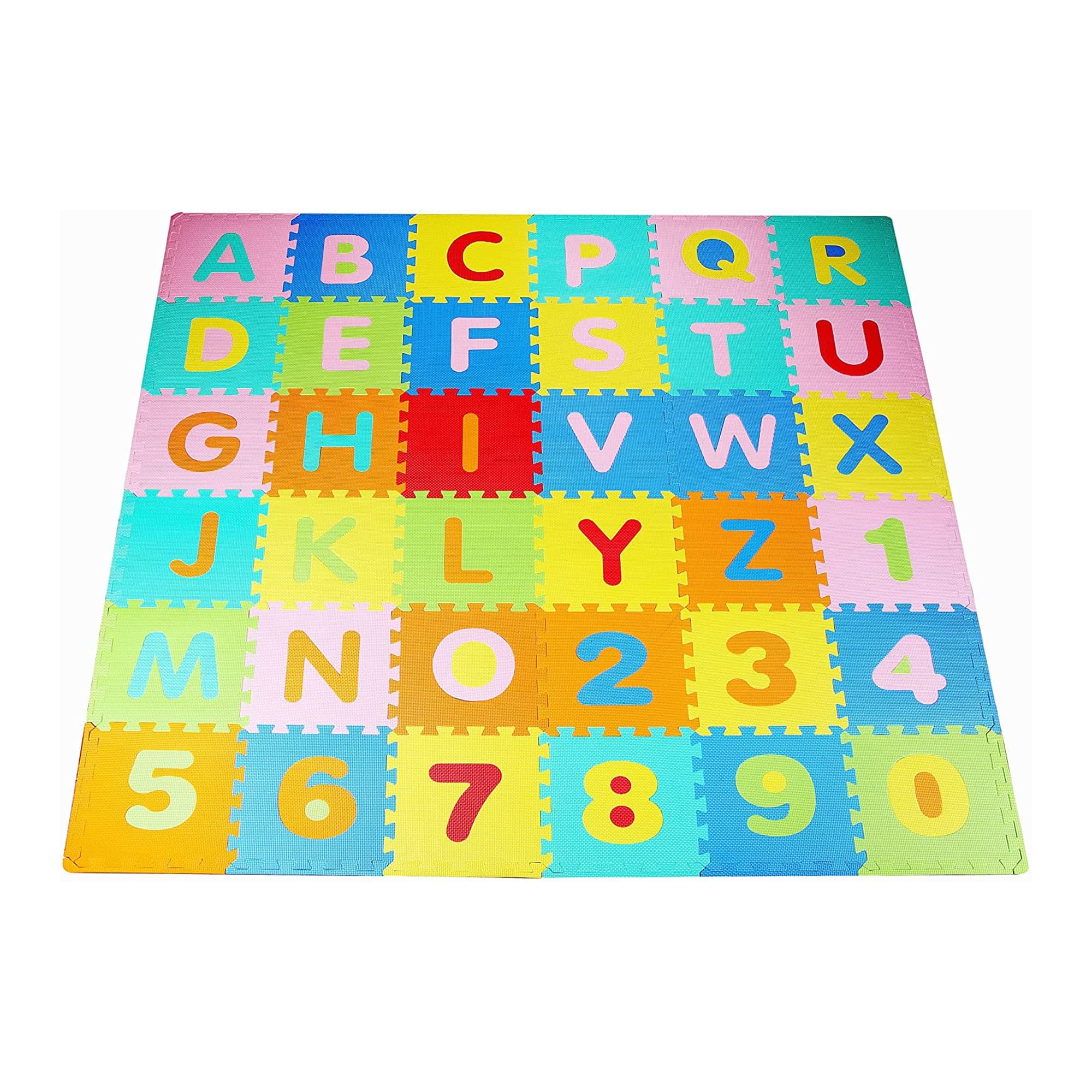 BalanceFrom Kid's Puzzle Exercise Play Mat with EVA Foam Interlocking Tiles, Alphabet (36 Tiles)