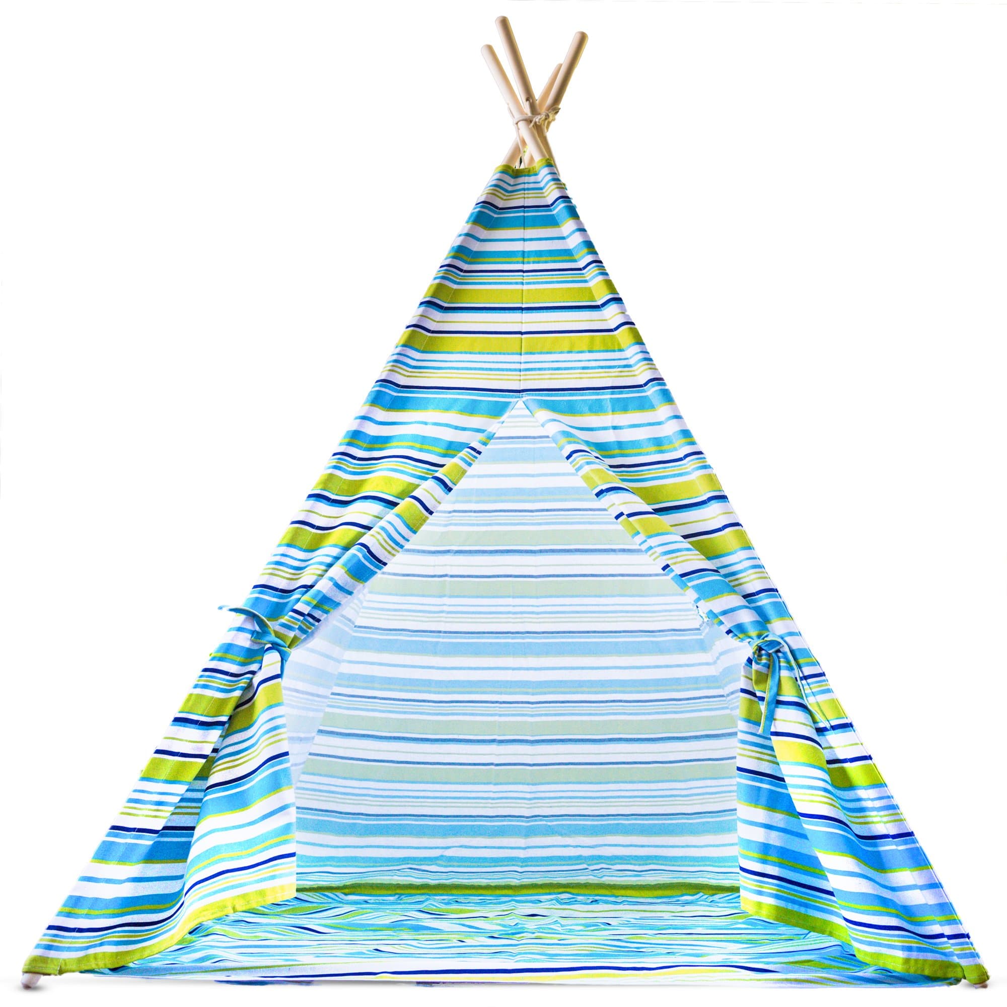 Kids Teepee 100% Natural Cotton Canvas, Complete with Base