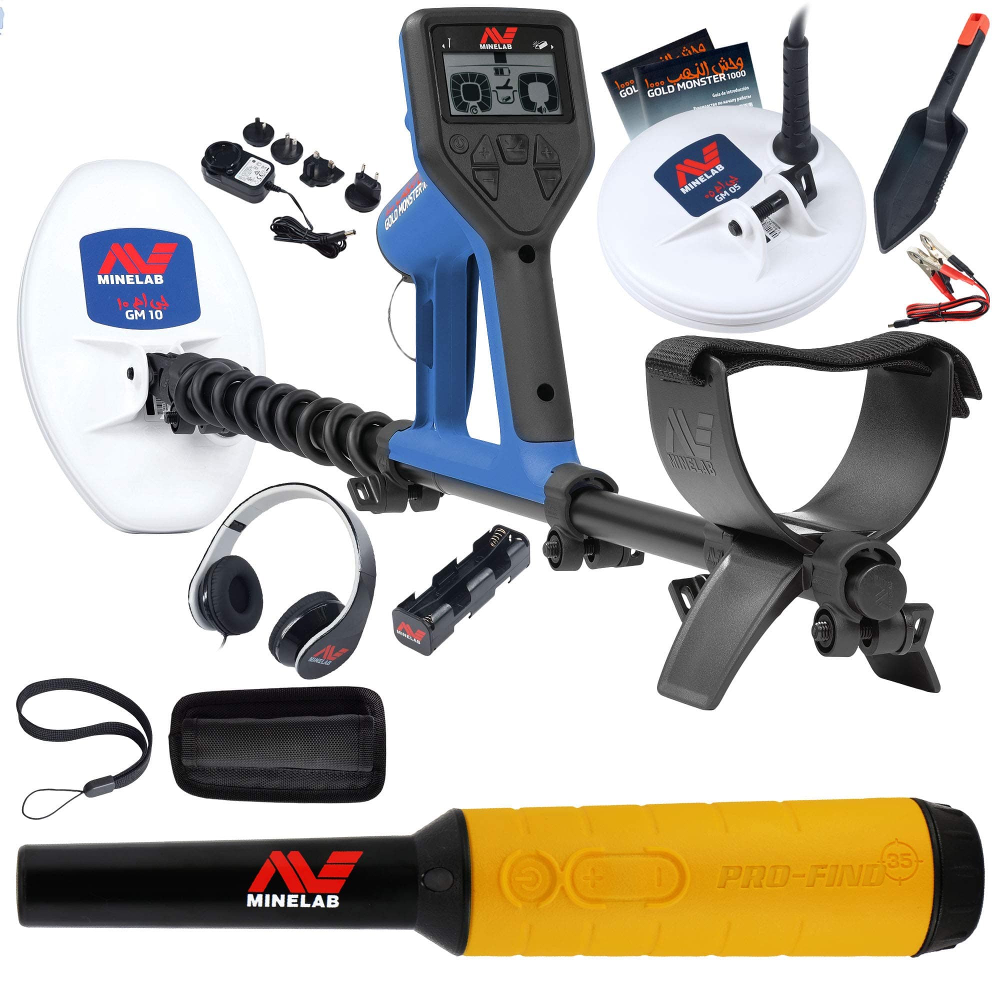 Minelab Gold Monster 1000 Bundle with Pro Find 35, 2 Search Coils, Headphones, and More