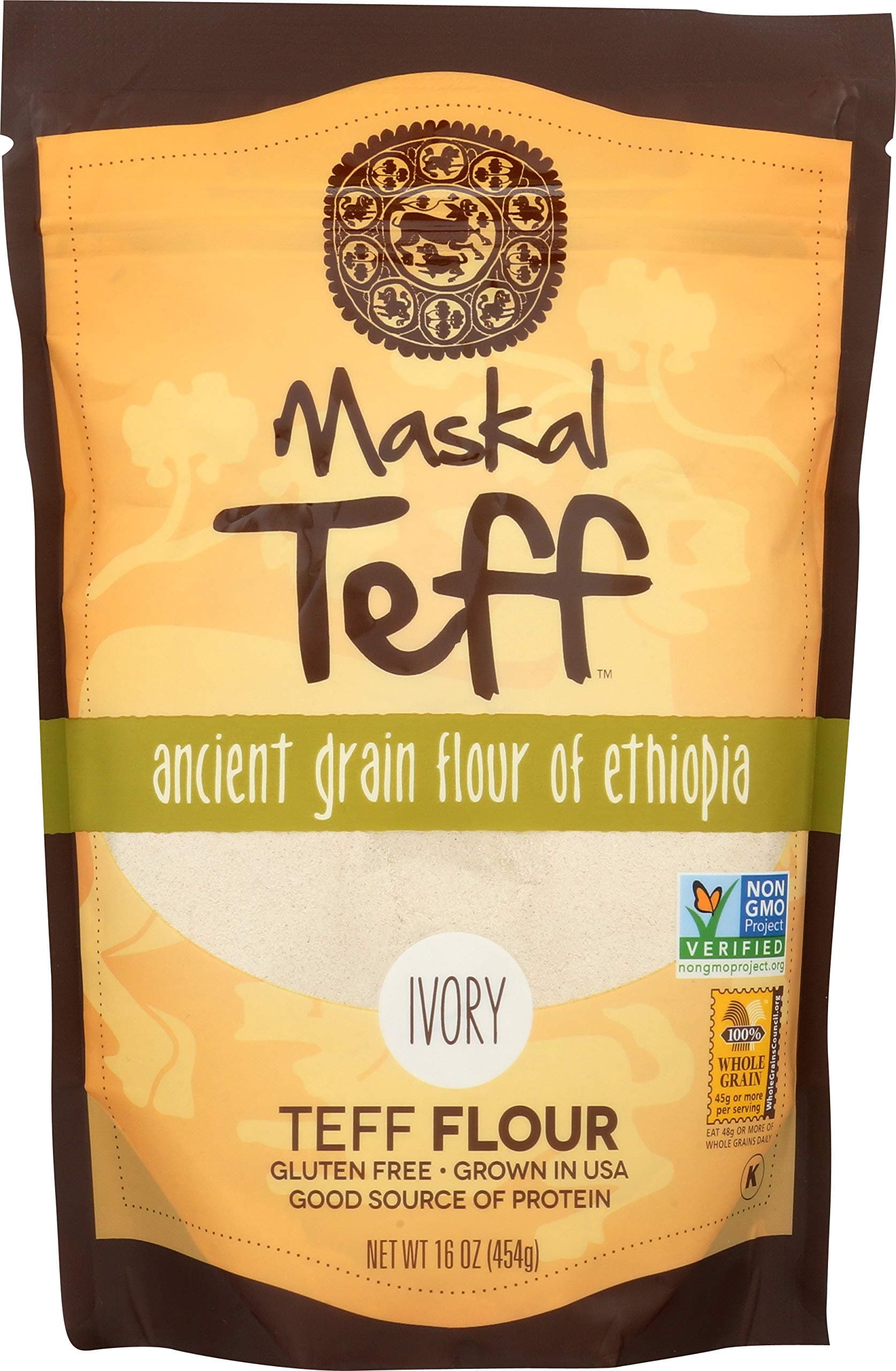 Maskal Teff, Flour Teff Ivory Gluten Free, 16 Ounce