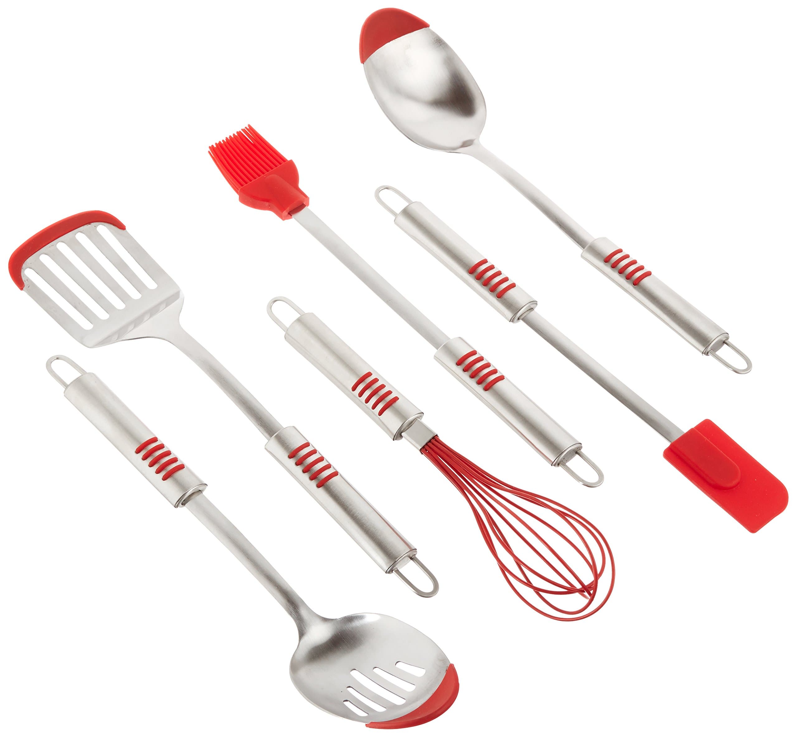 Kitchen Elements Stainless Steel Silicone Tip 6-Piece Utensil Set