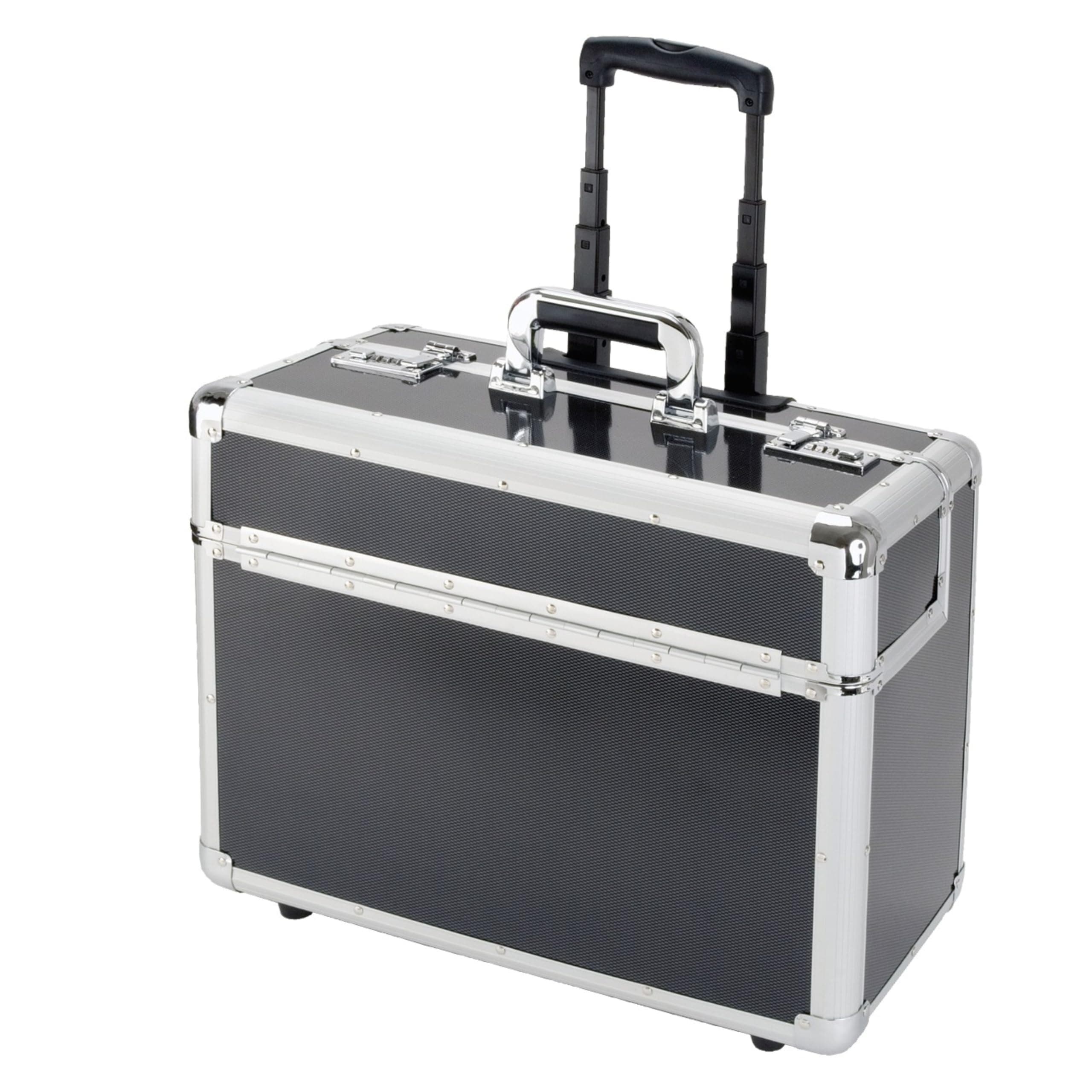 Trolley Pilot Case Laptop Compartment 2 Combination Locks Silver-Carbon Aluminium Ref 45129