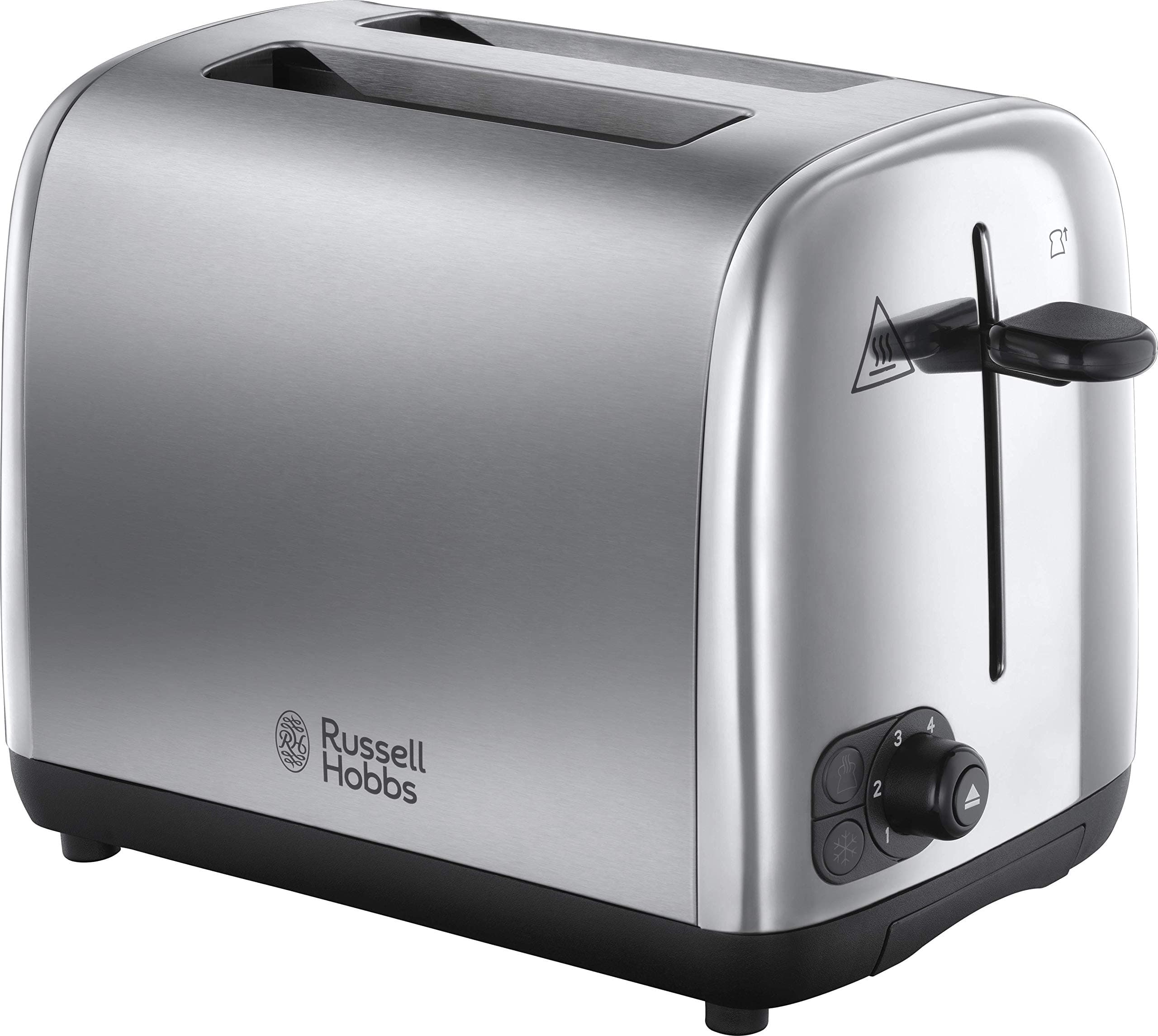 2 Slice Toaster with Perfect Toast Technology for improved evenness (Wide slots, Lift & look feature, 6 Browning levels, Frozen & Cancel function, 850W, Brushed & Stainless Steel) 24080