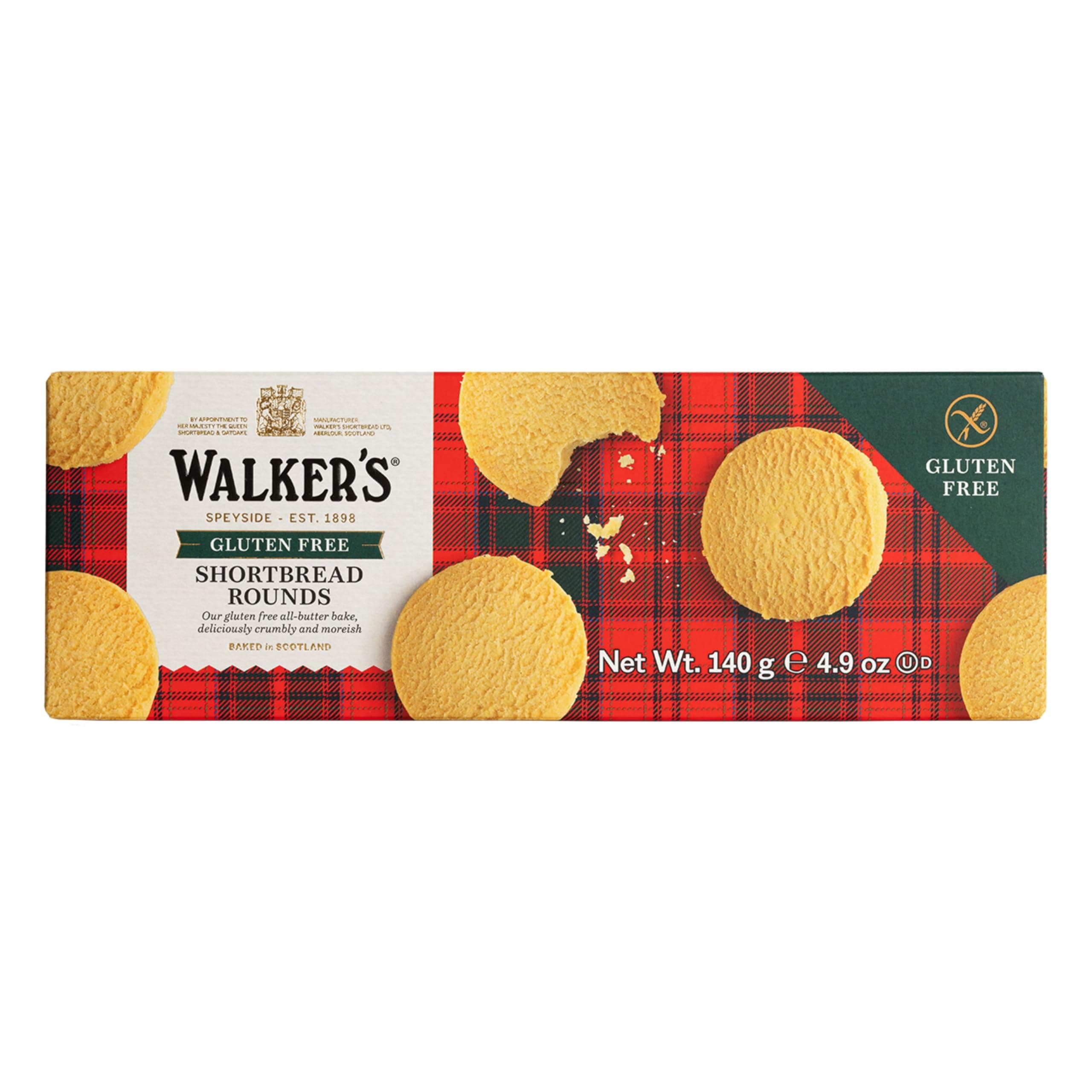 Walker's GF All-Butter Shortbread Rounds 140g