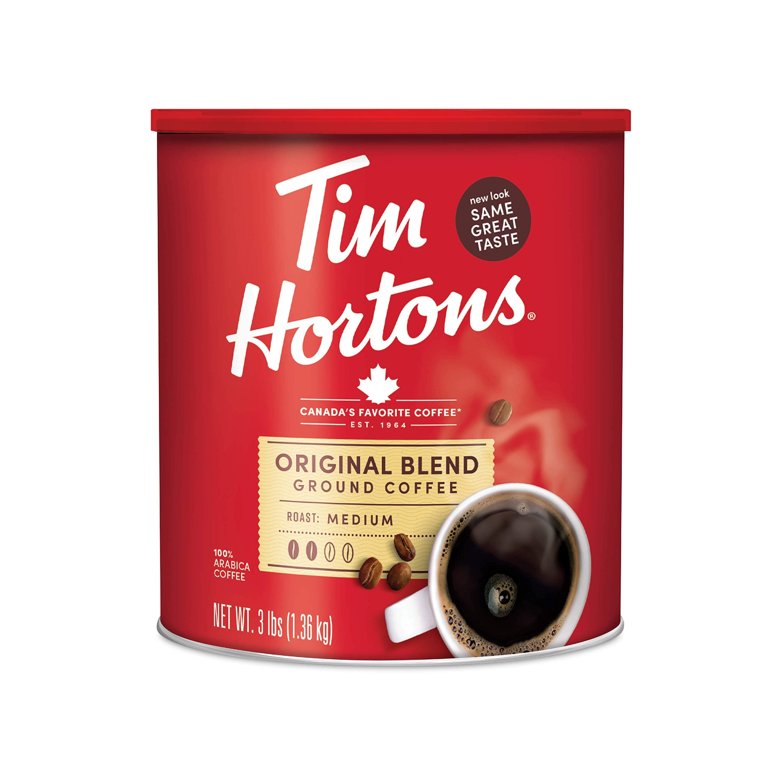 Tim Hortons Original Blend, Medium Roast Ground Coffee, Canada’s Favorite Coffee