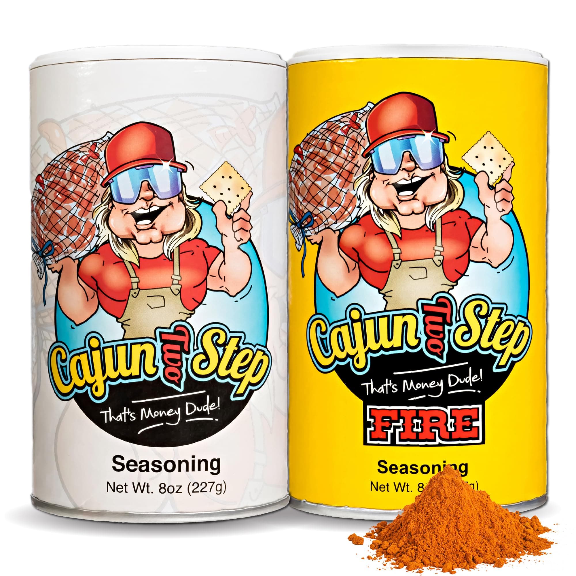 - Cajun Two Step - StaleKracker - Variety Bundle - 1 each of Original Seasoning 8oz and Fire Seasoning 8 oz