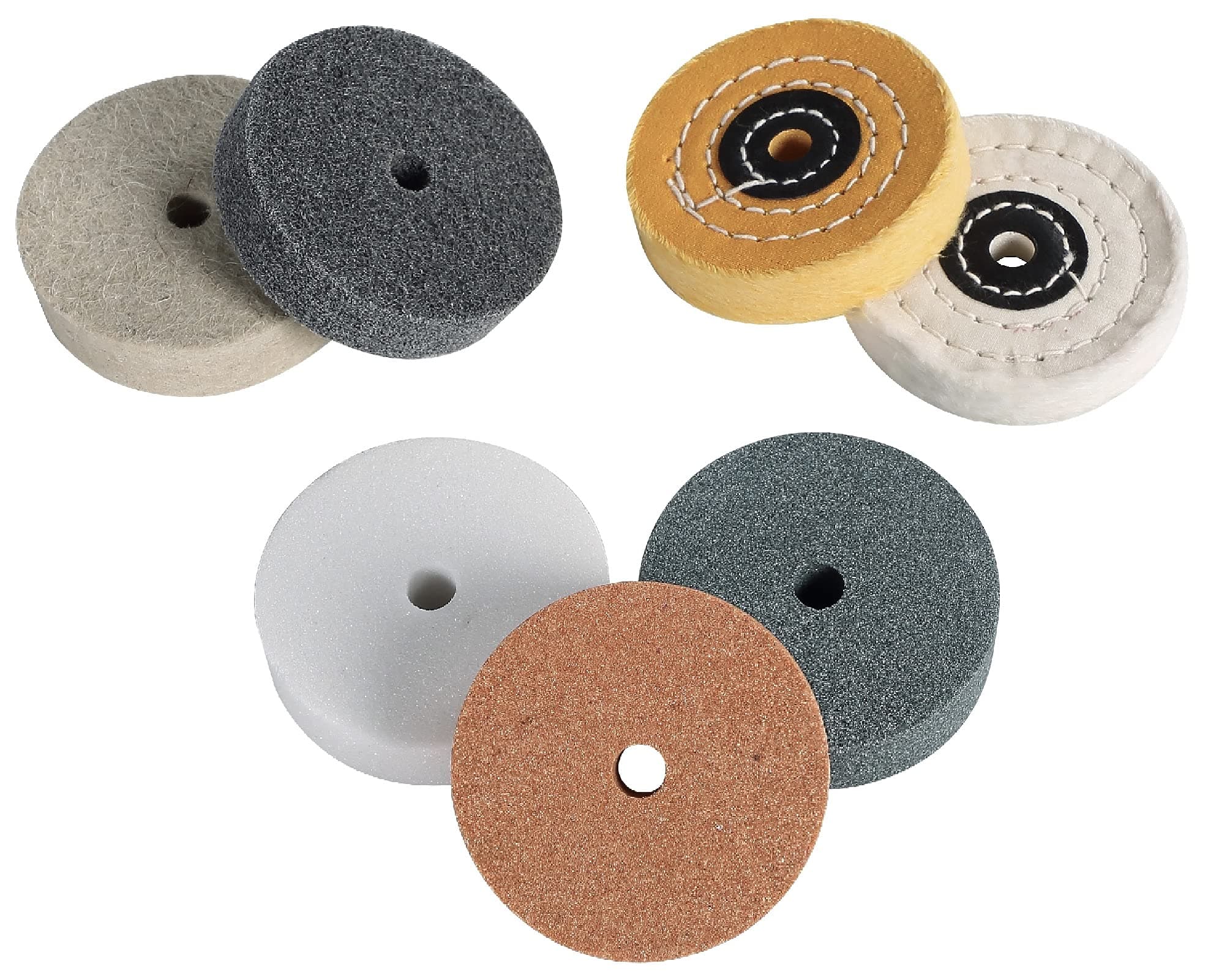 Grinding Wheel Buffing Wheels 7 Set 3 inch. For Small Grinder Polishing Machine Electric Drills. Sharpening Polishing Glass, Stainless Steel Metal. Such As Lawn Mower Blades. Christmas Gifts