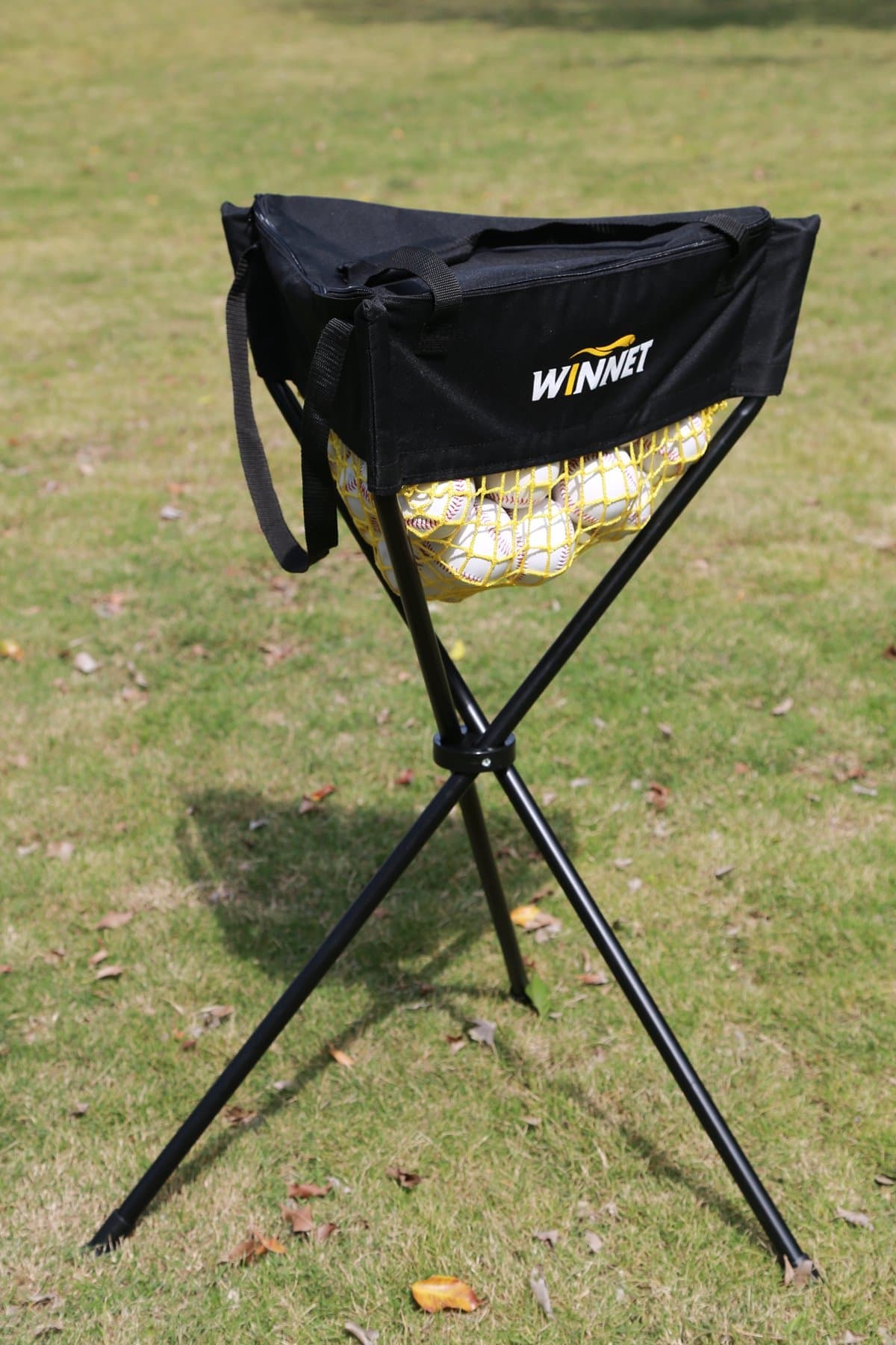 Baseball Softball Ball Caddy, Zippered Removable Ball Caddy for Practice Batting with Carry Bag, Ball Hopper