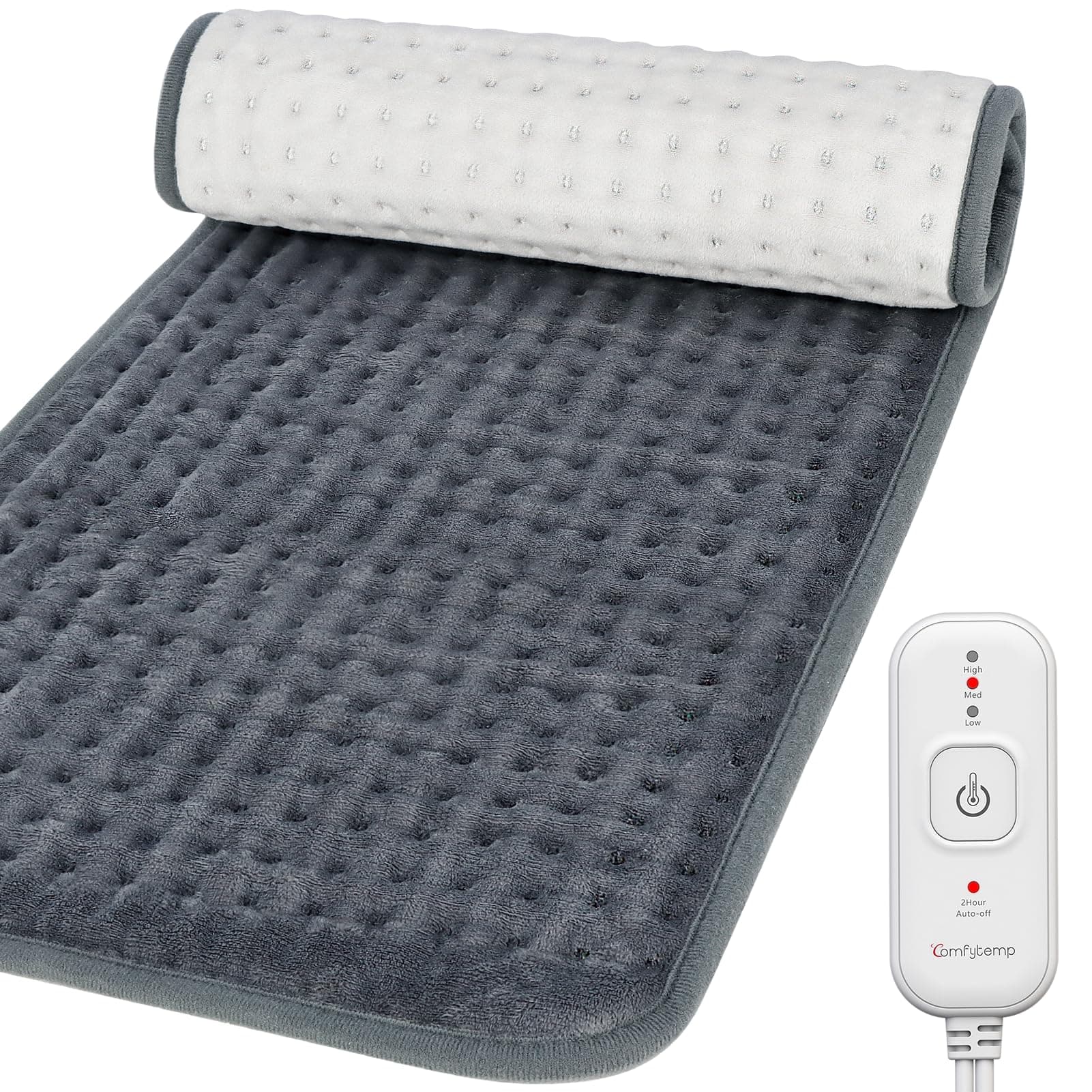Heating Pad for Back & Period, FSA Eligible Electric Large Heat Pad, 2H Auto Off, Birthday Gifts for Women Men Mom Dad, HSA Approve Moist Neck Shoulder Legs Knee Heated Pad Washable, 12"x24"