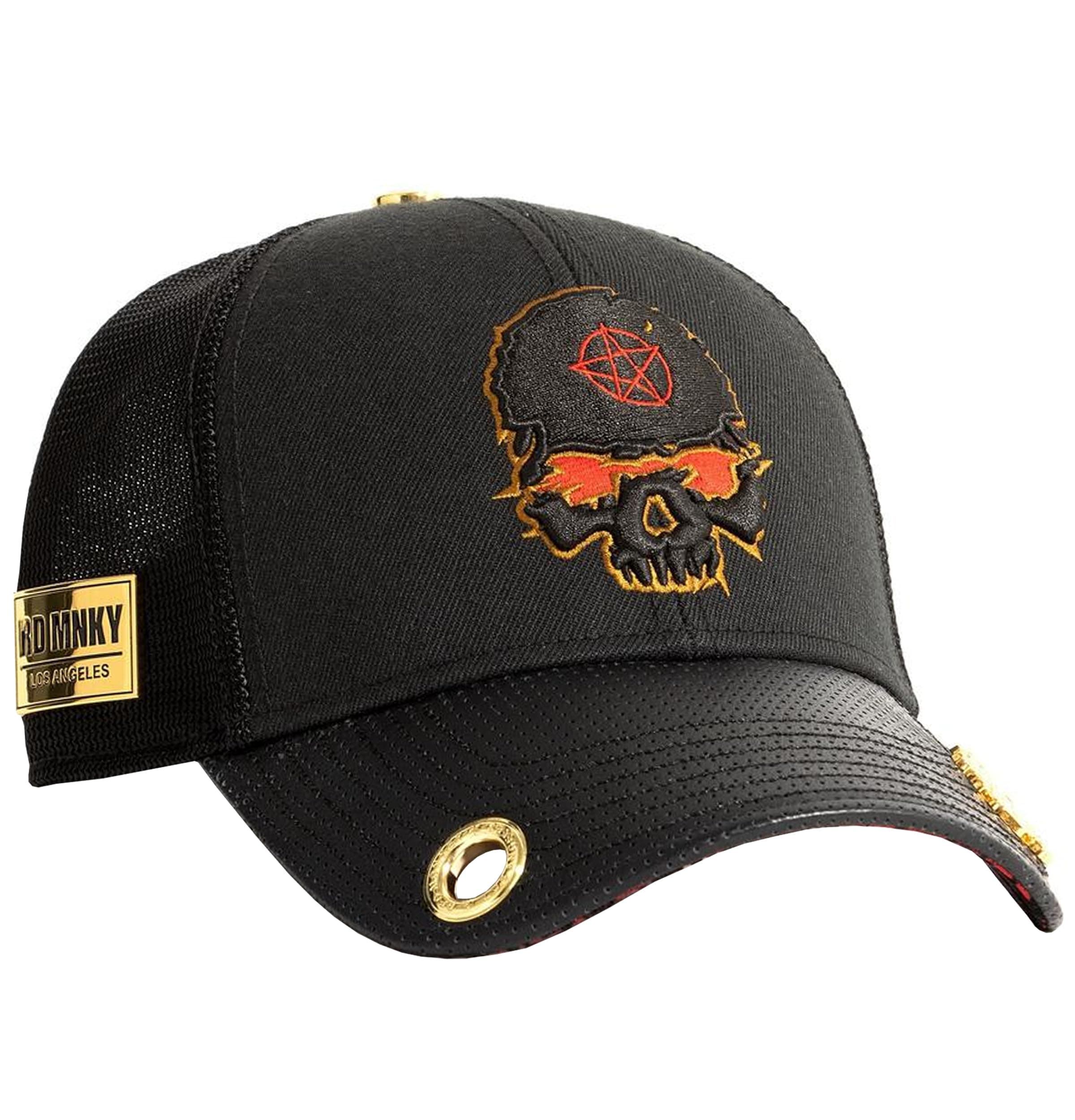 Red Monkey Designs Hell Raiser Black Limited Edition Unisex Trucker Snapback Hat Cap RM1438