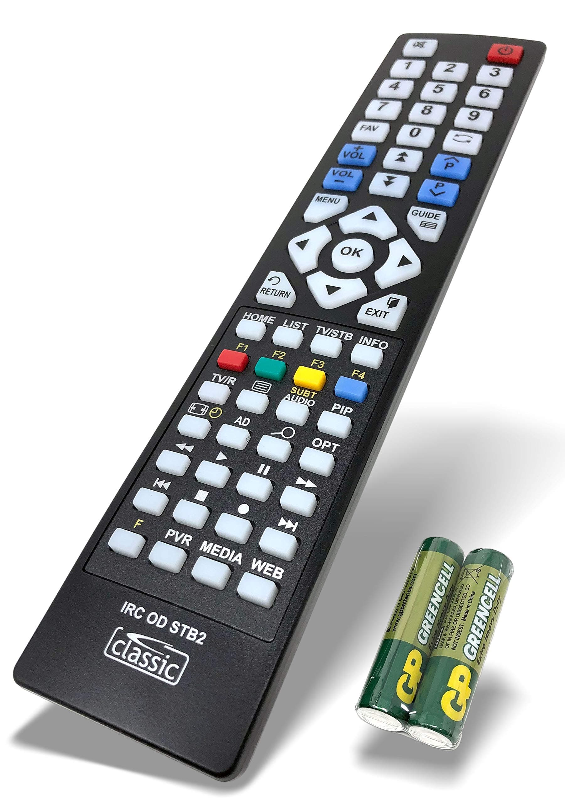 Classic Replacement Remote Control for Technisat DIGIT MF8-S (batteries included)