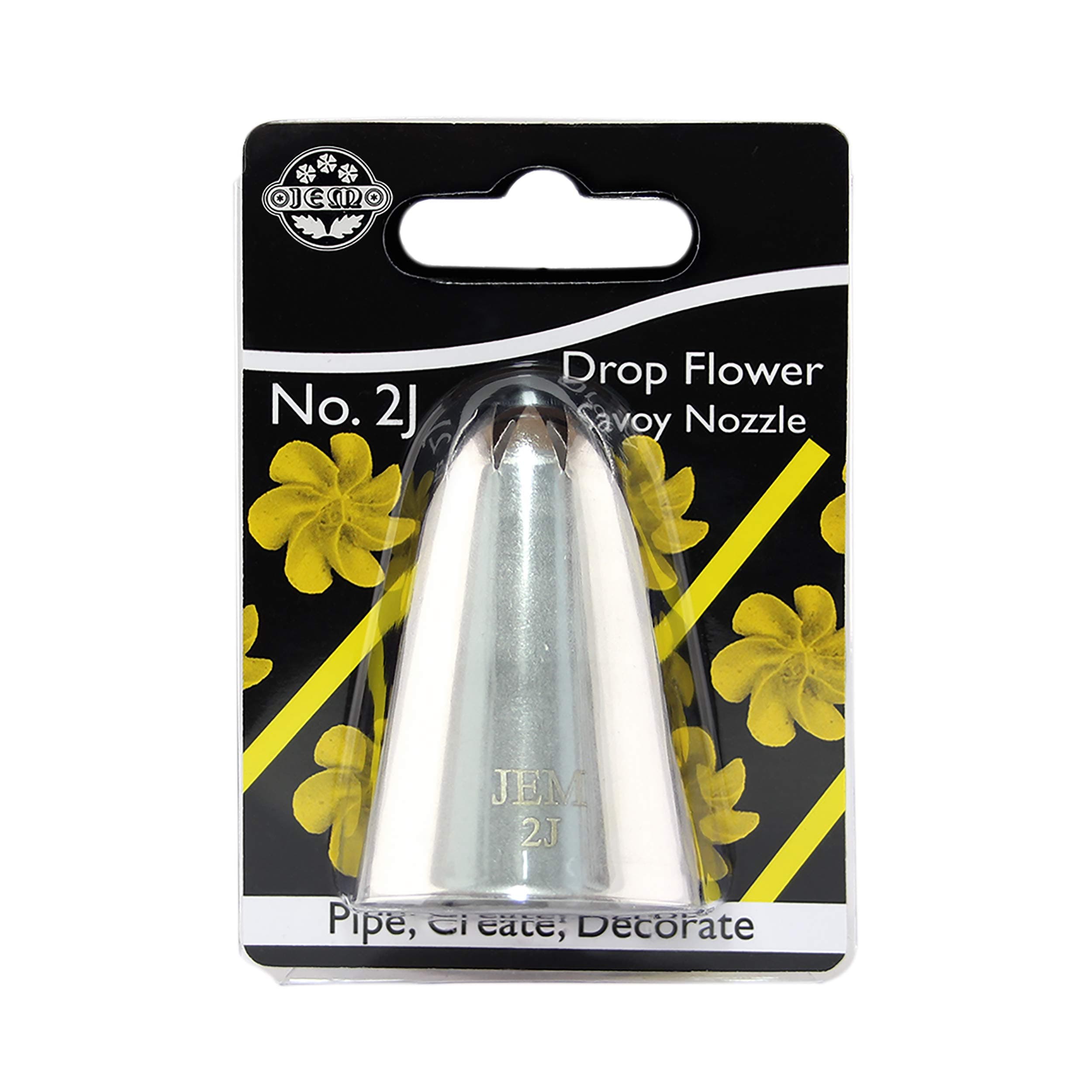 JEM NZ2J Decorating Tip Star Savoy Nozzle, Standard, Silver