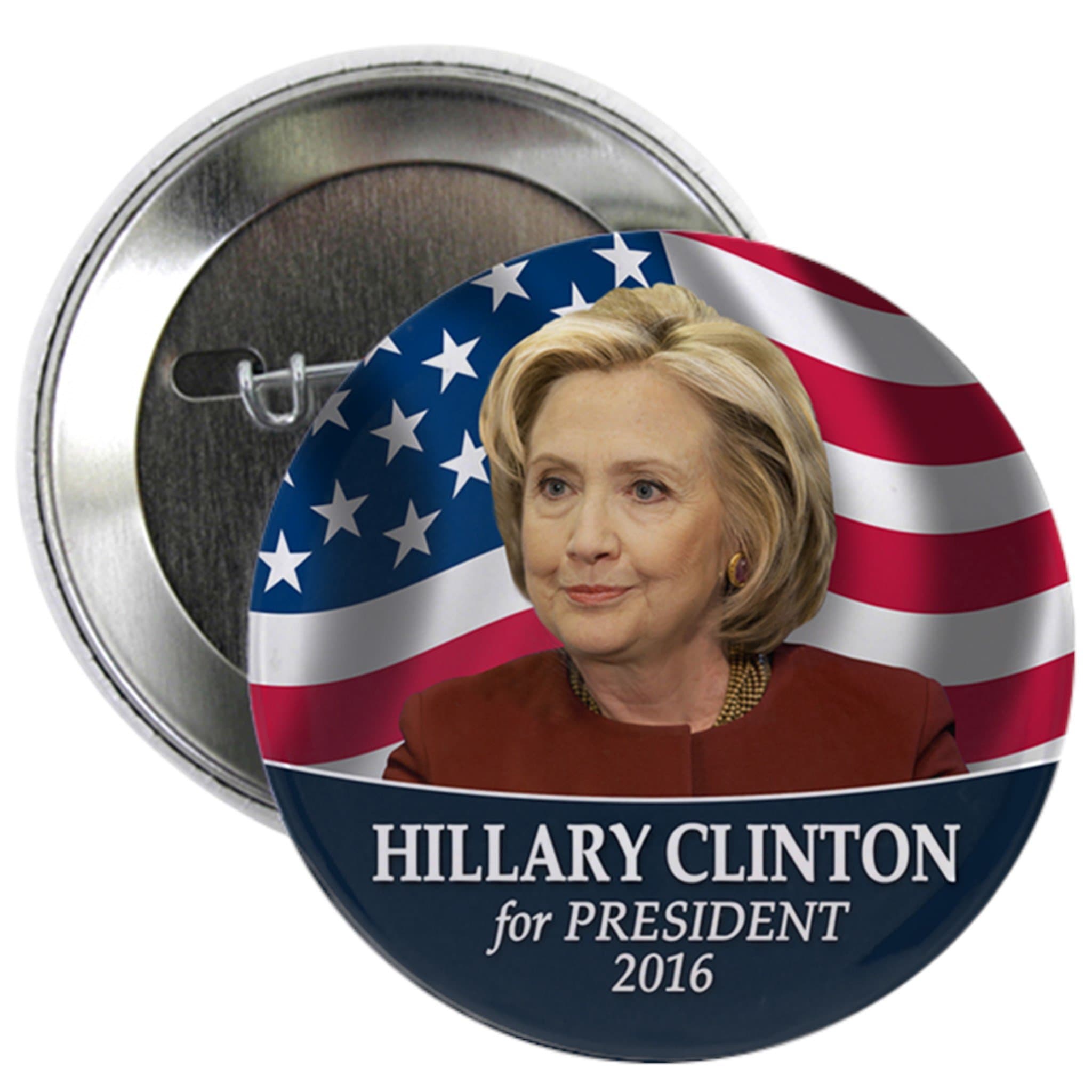 Pack-10,Hillary Clinton 2016 Photo Button Badage,2.25