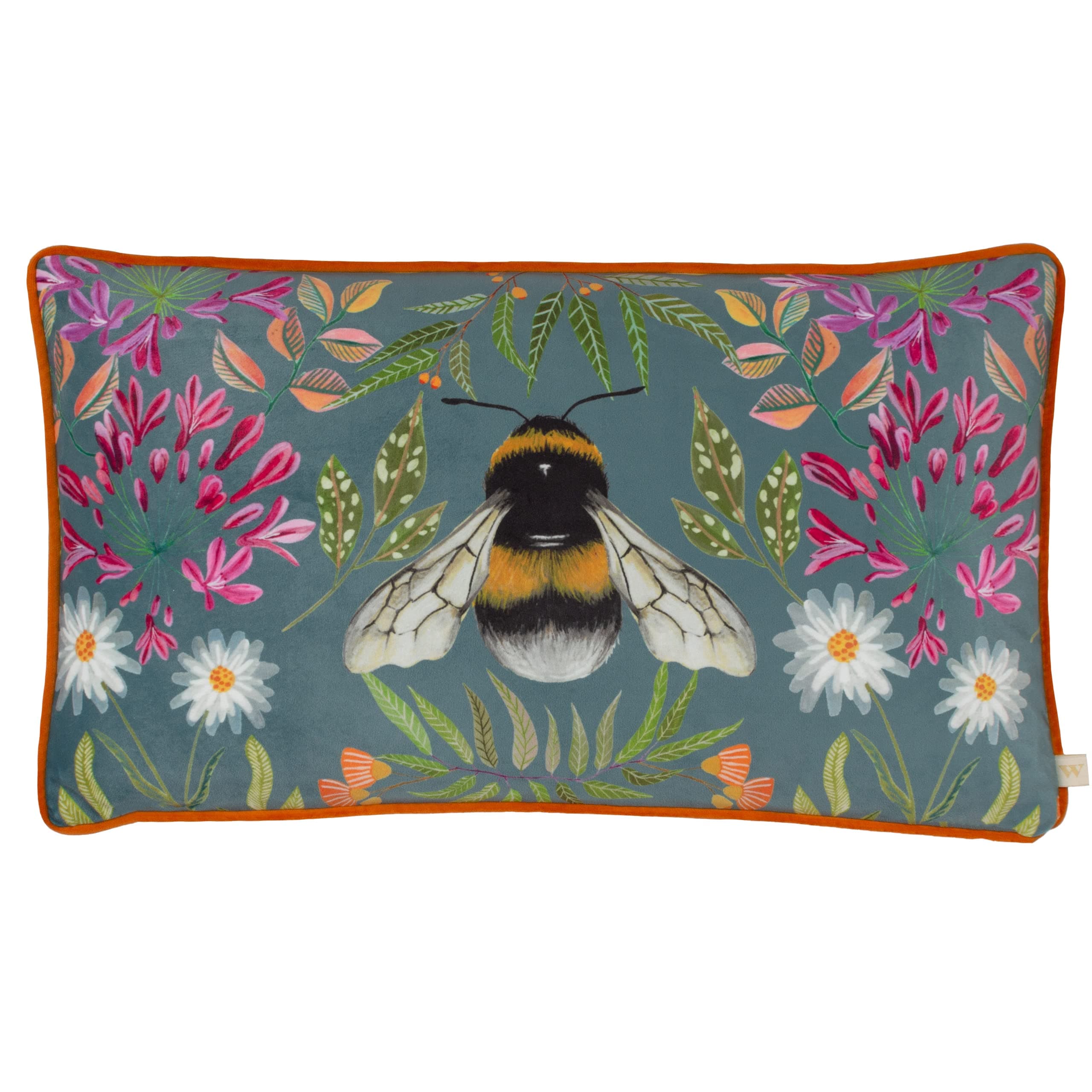 House Of Bloom Zinnia Bee Rectangular Cushion Cover
